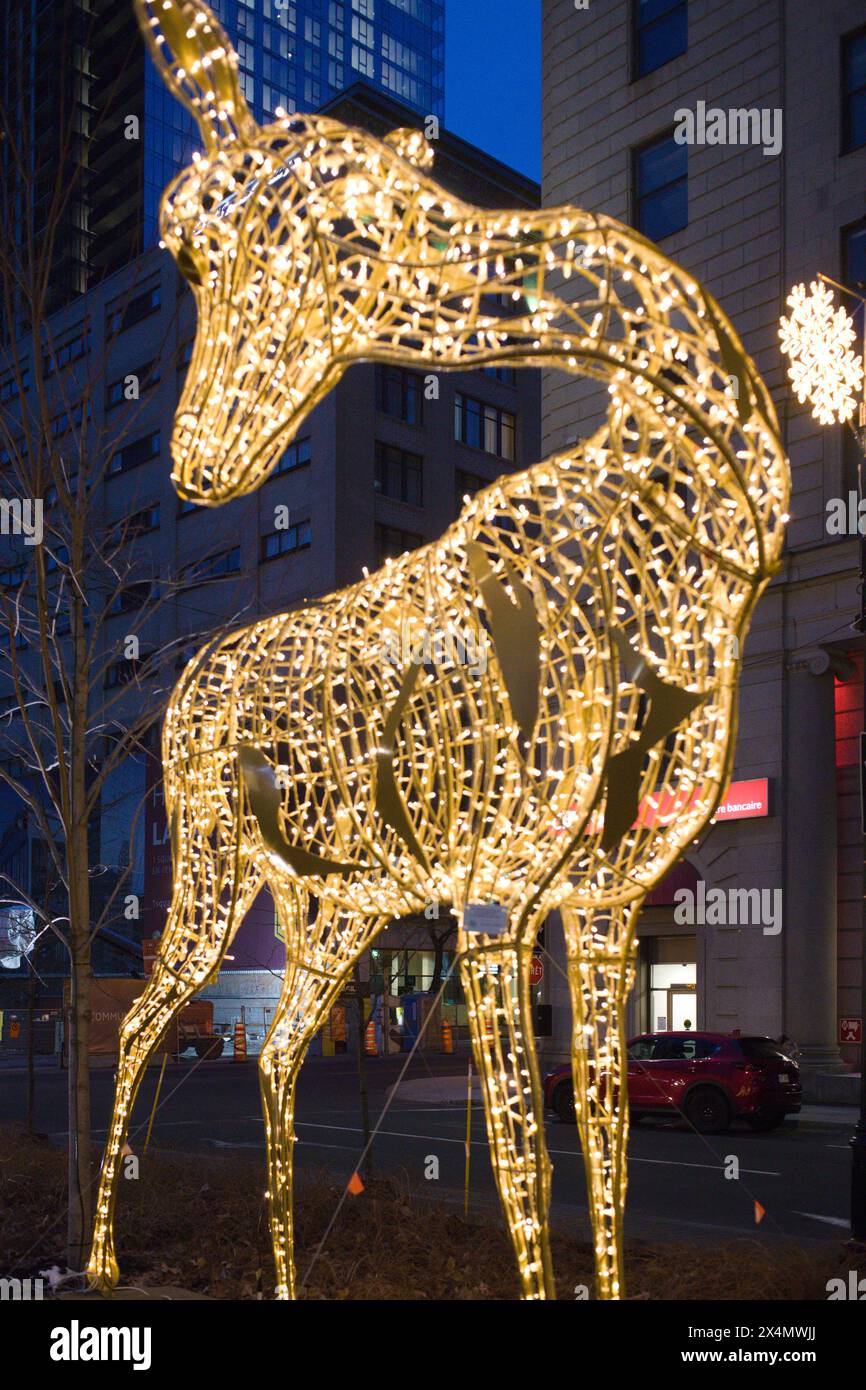 Kanada, Montreal, Square Phillips, Weihnachtsdekoration, Stockfoto
