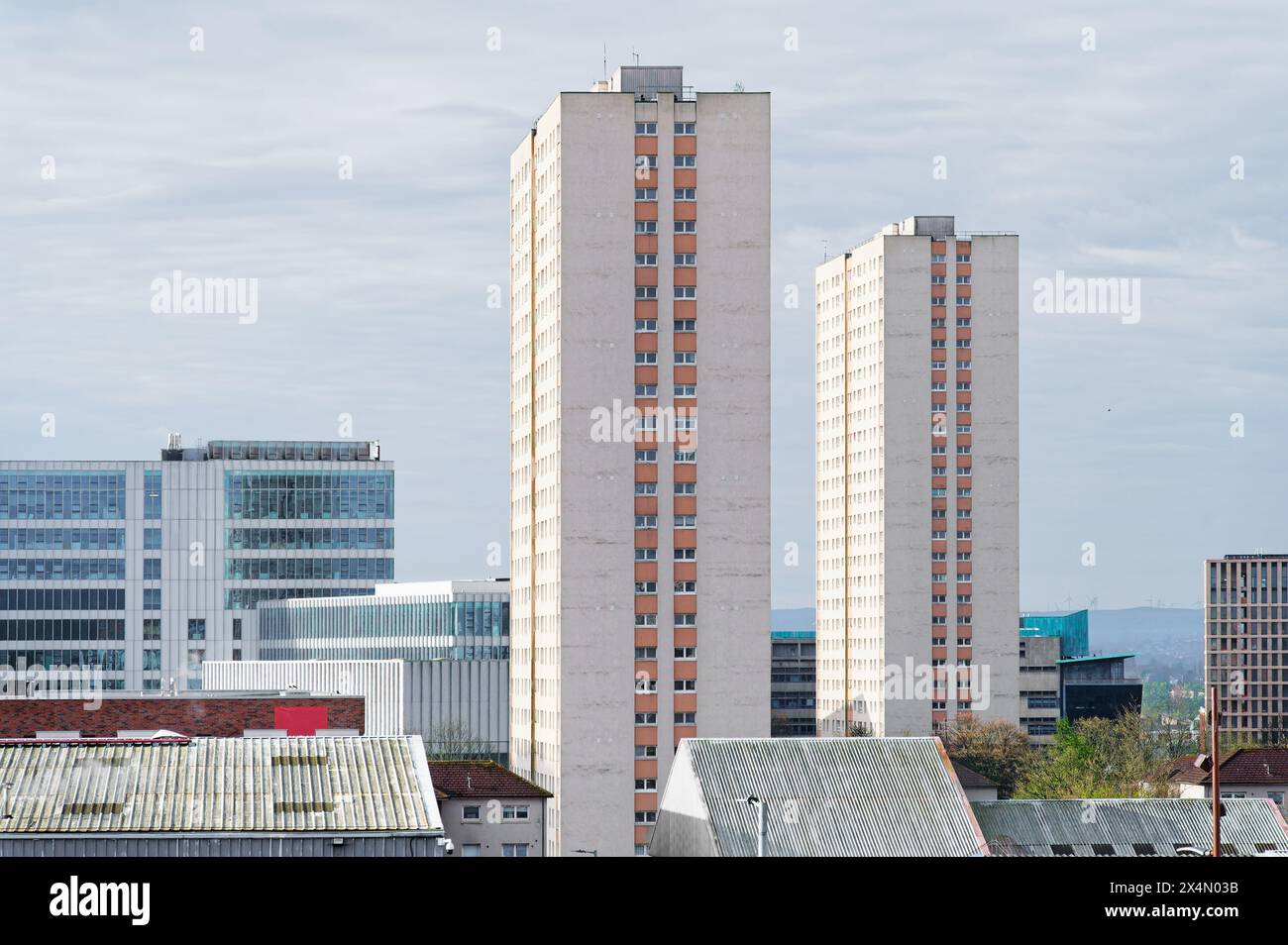 Hochhauswohnungen in Glasgow City Stockfoto