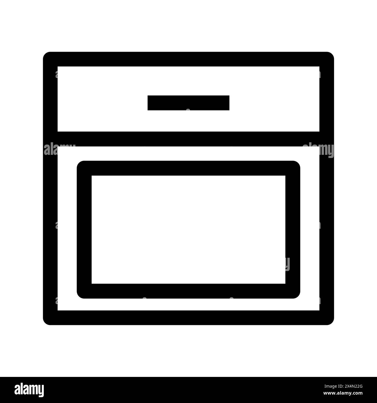 Backofen-Symbol. Trendiges modernes flaches lineares Vektorofensymbol auf weißem Hintergrund von dünner Linie Electronic Devices Collection Stock Vektor