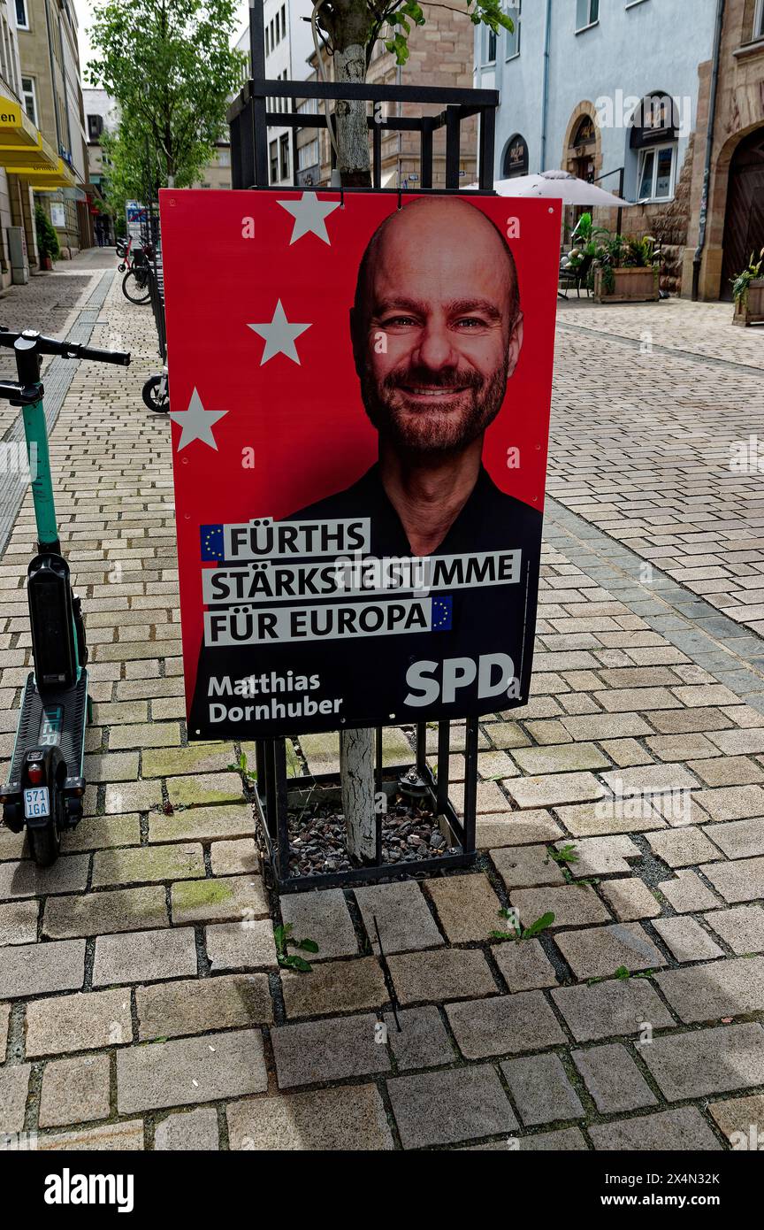 Europawahlen 2024 Wahlplakat der SPD Stockfoto
