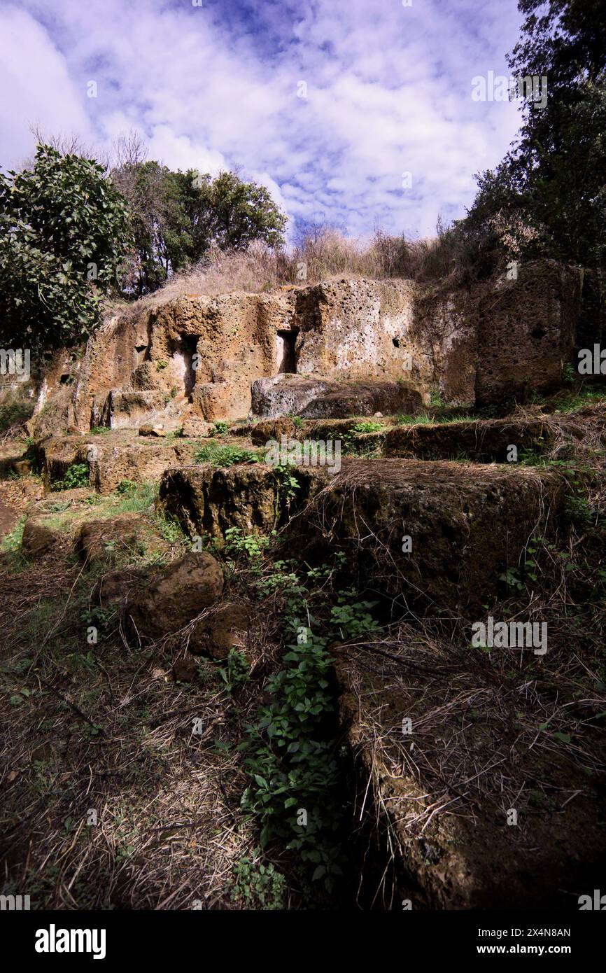 Italien, Latium, Cerveteri (Rom), etruskischen Friedhof Stockfoto