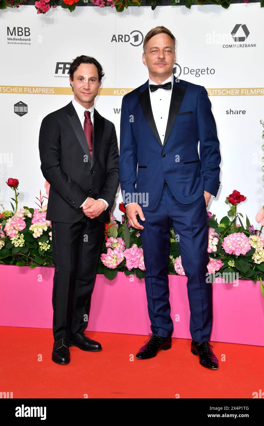 Ludwig Trepte und Tom Wlaschiha bei der 74. Verleihung des Deutschen Filmpreises 2024 im Theater am Potsdamer Platz. Berlin, 03.05.2024 Stockfoto