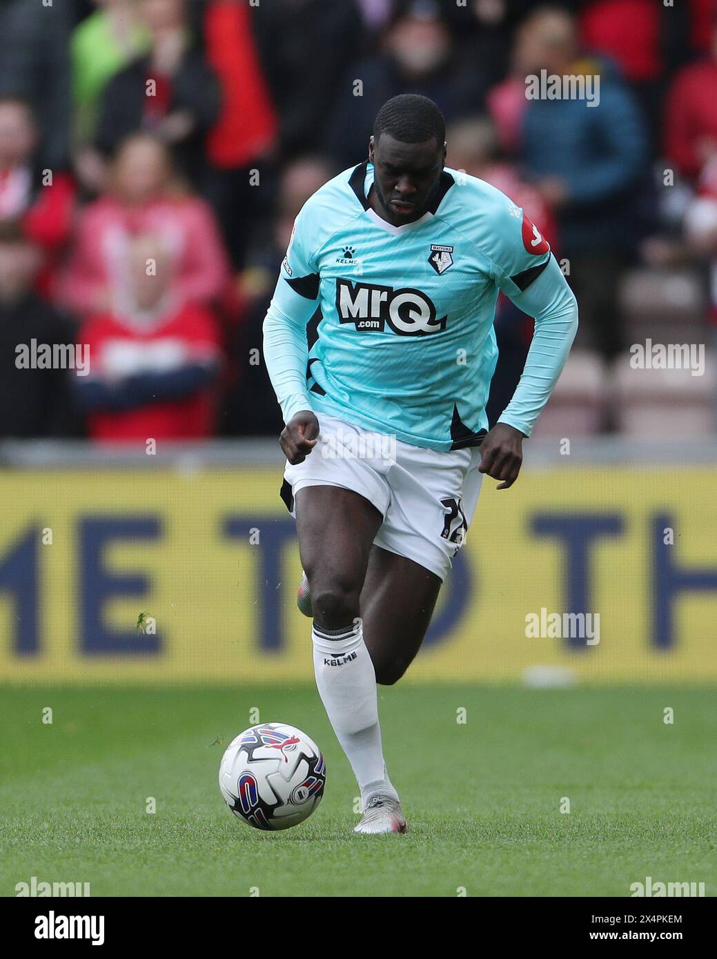 Ken Sema of Watford während des Sky Bet Championship-Spiels zwischen Middlesbrough und Watford im Riverside Stadium, Middlesbrough am Samstag, den 4. Mai 2024. (Foto: Mark Fletcher | MI News) Credit: MI News & Sport /Alamy Live News Stockfoto