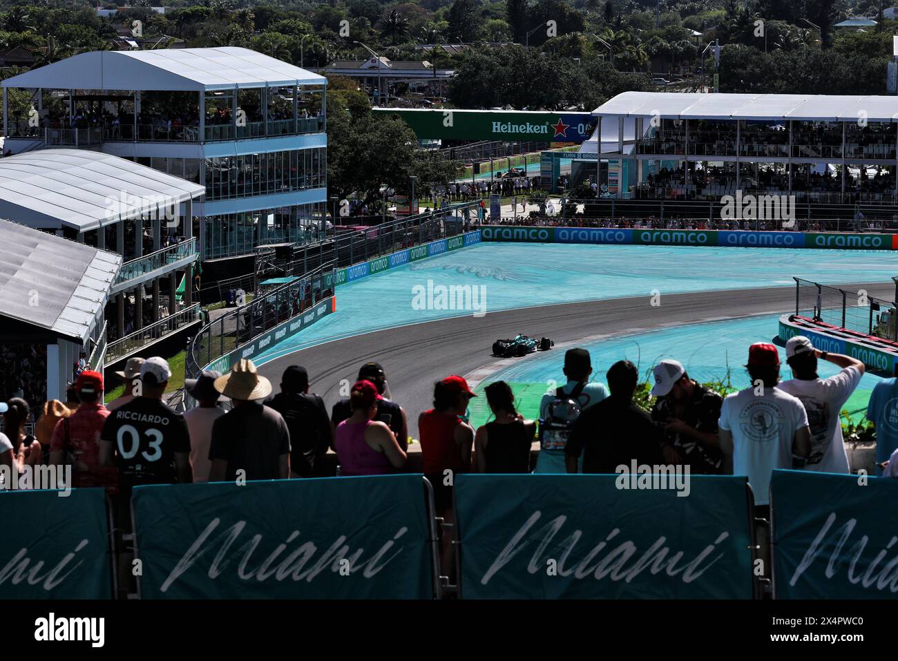 Miami, USA. Mai 2024. Lance Walk (CDN) Aston Martin F1 Team AMR24. Formel-1-Weltmeisterschaft, Rd 6, Miami Grand Prix, Samstag, 4. Mai 2024. Miami International Autodrome, Miami, Florida, USA. Quelle: James Moy/Alamy Live News Stockfoto