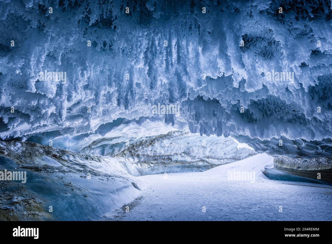 Castner Glacier Ice Cave nahe Delta Junction, Alaska, USA Stockfoto