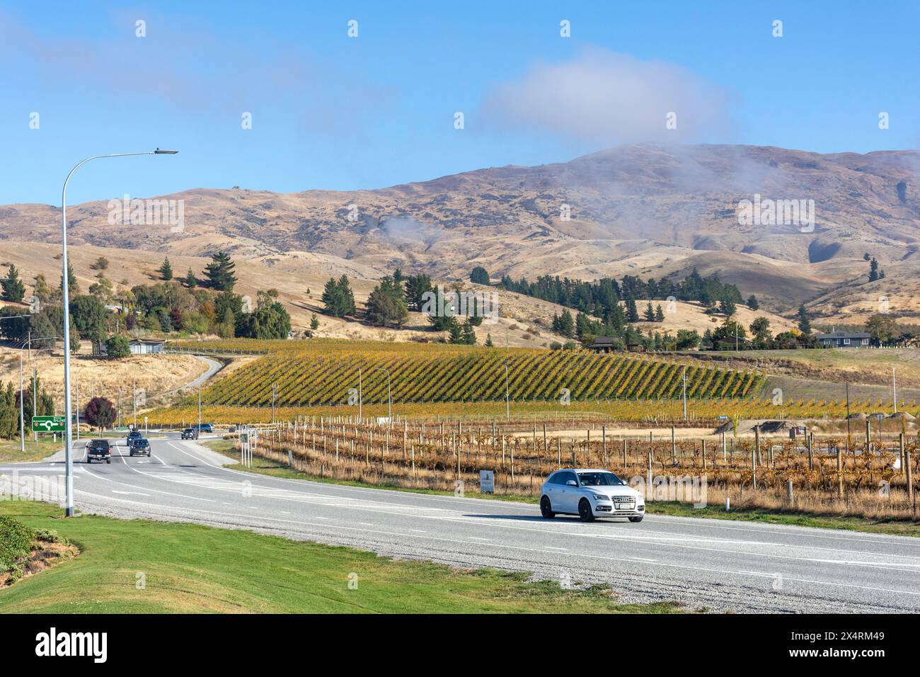 State Highway 8, Cromwell, Central Otago, Otago, Südinsel, Neuseeland Stockfoto