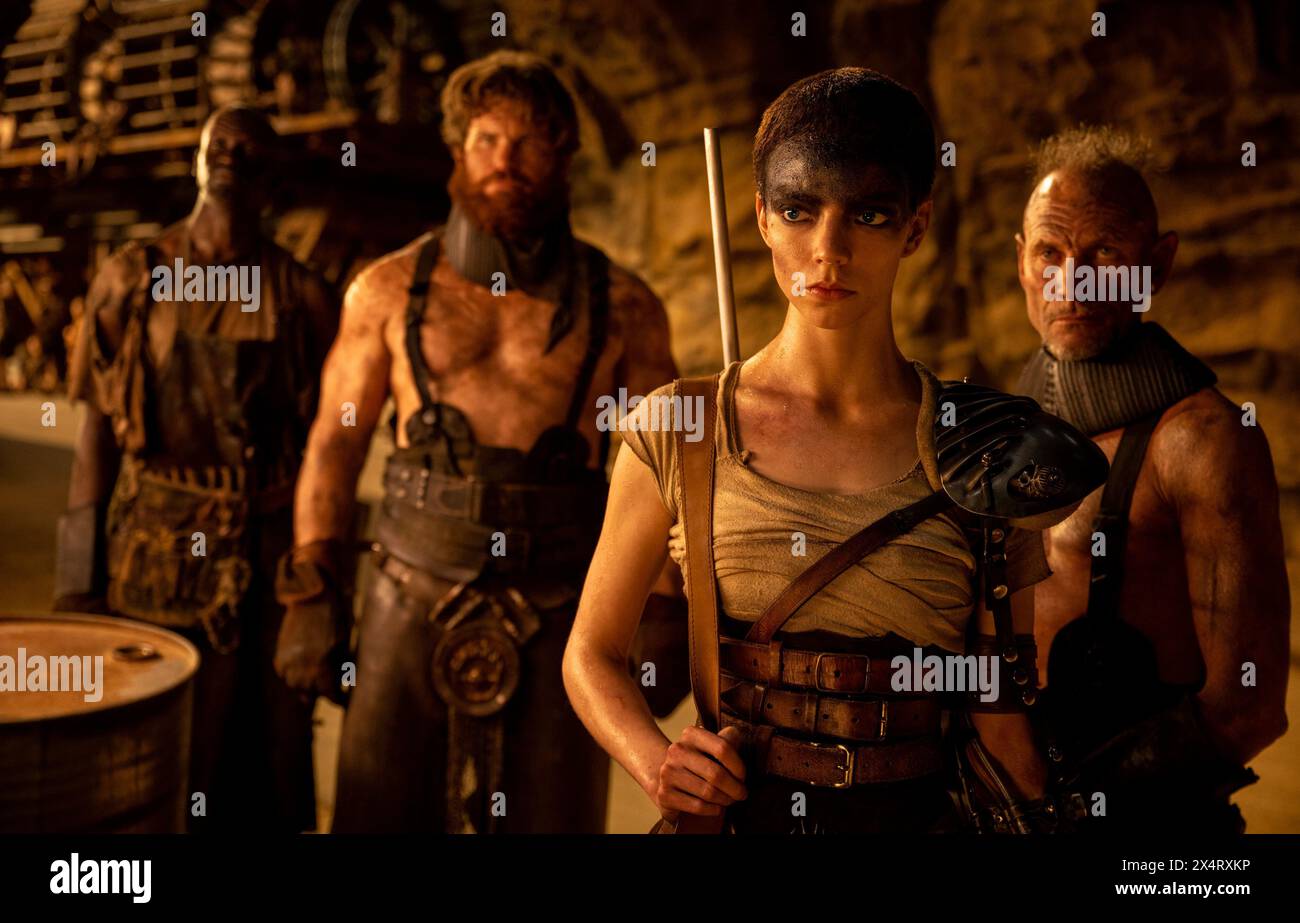 ERSCHEINUNGSDATUM: 24. Mai 2024. TITEL: Furiosa: A Mad Max Saga. STUDIO: Village Roadshow Pictures. DIREKTOR: George Miller. HANDLUNG: Die Geschichte der abtrünnigen Kriegerin Furiosa vor ihrer Begegnung mit Mad Max. Die HAUPTROLLE: ANYA TAYLOR-JOY als Furiosa. (Credit Image: © Village Roadshow Pictures/Entertainment Pictures/ZUMAPRESS.com) NUR REDAKTIONELLE VERWENDUNG! Nicht für kommerzielle ZWECKE! Stockfoto