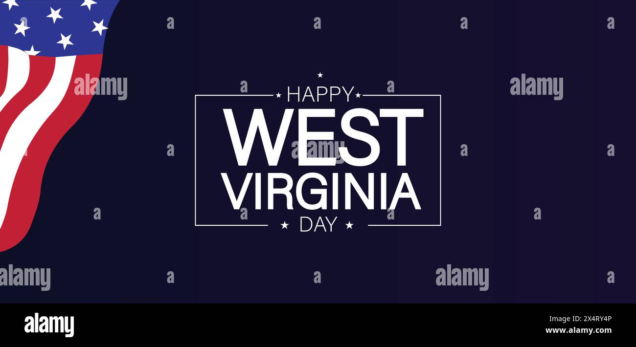 Das kreative Illustrationsdesign „The Spirit of West Virginia Day“ Stock Vektor