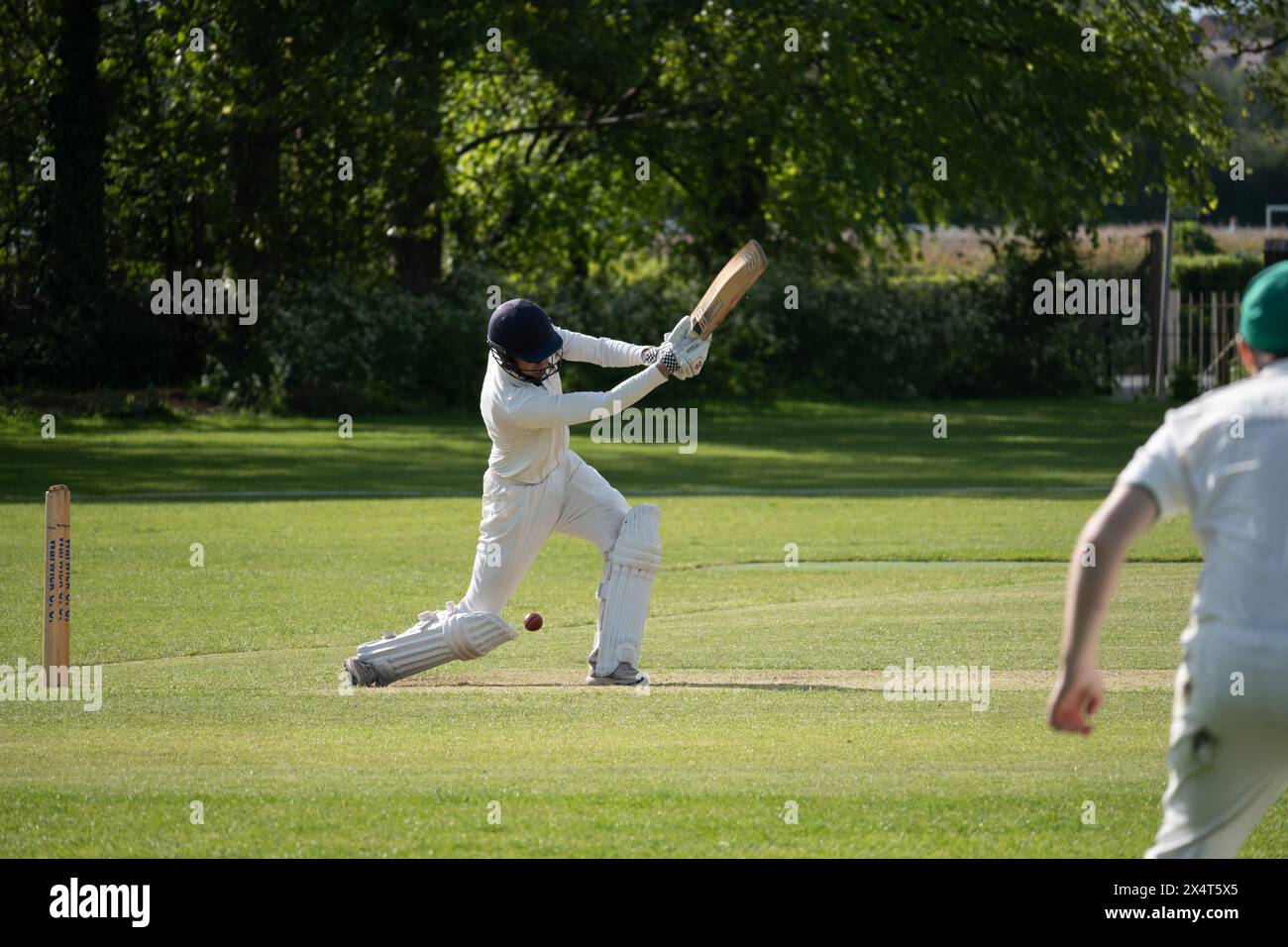 Club Cricket in Hampton Road, Warwick, Warwickshire, England, Großbritannien Stockfoto