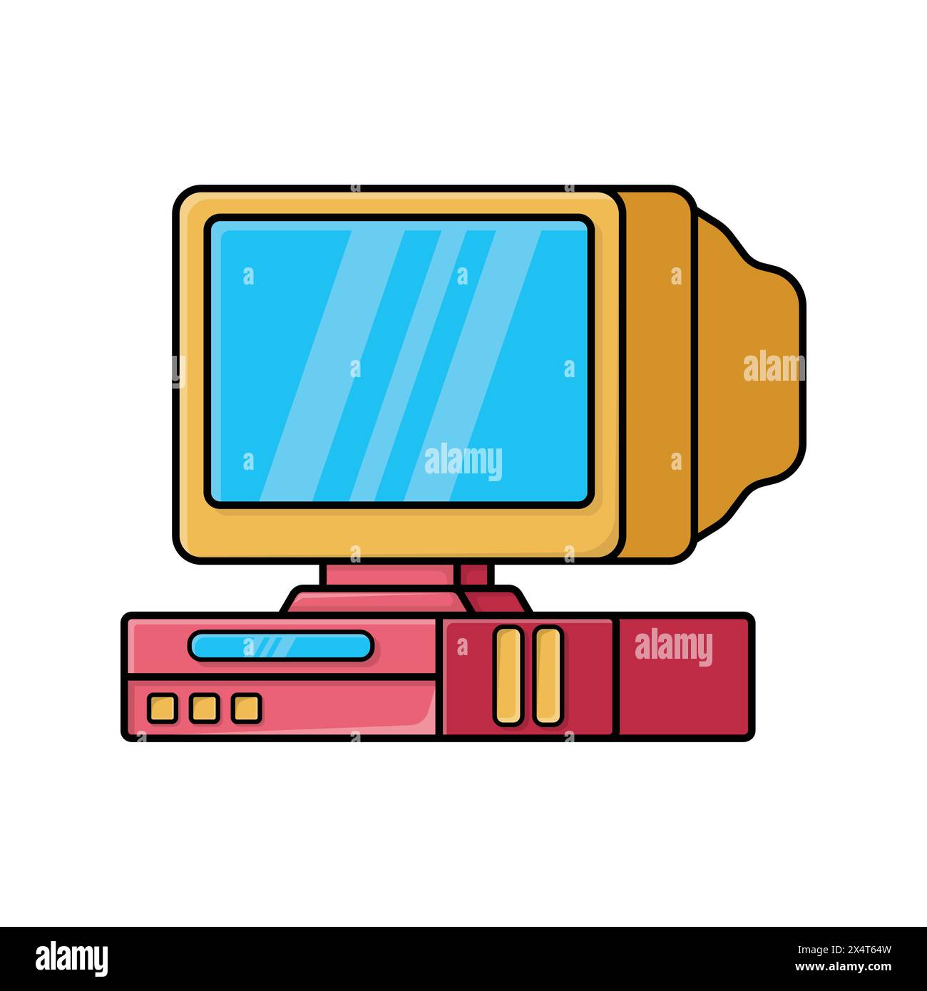 Computer-Symbol. Gadget-Gerätetechnik und elektronische Thema. Isolierte Ausführung. Vektor-illustration Stock Vektor