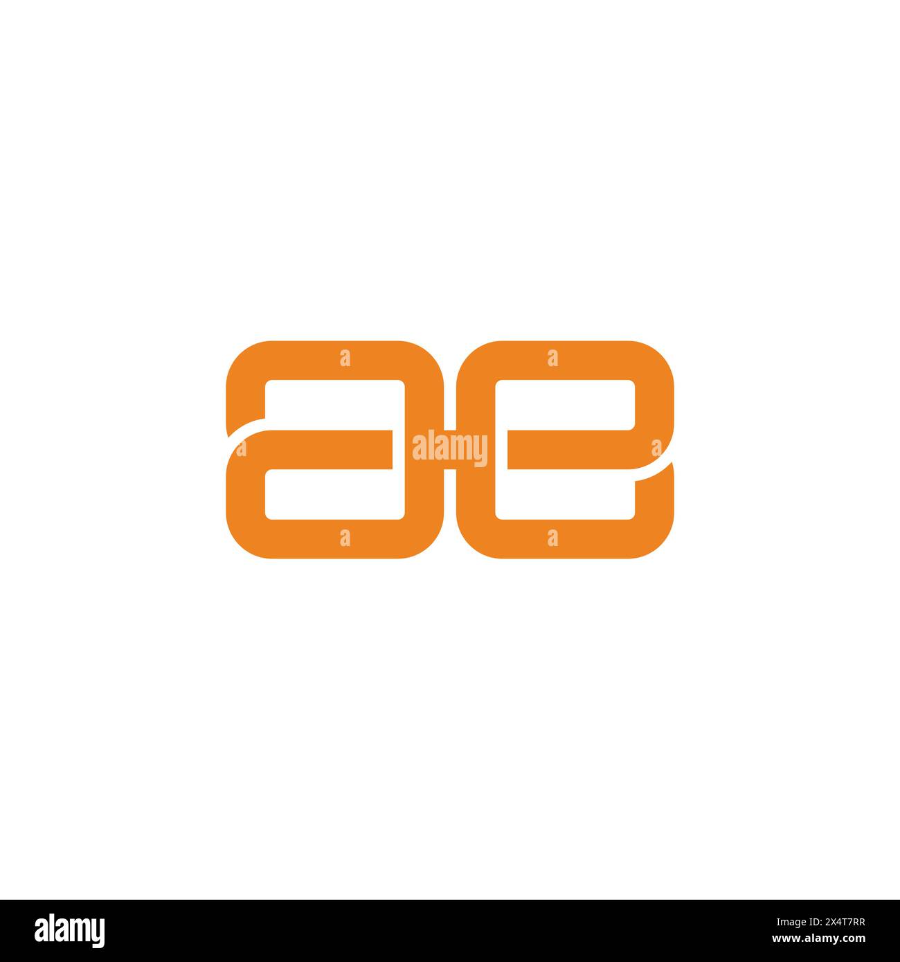 Buchstabe ea Ambigram einfache Linie Logo-Vektor Stock Vektor