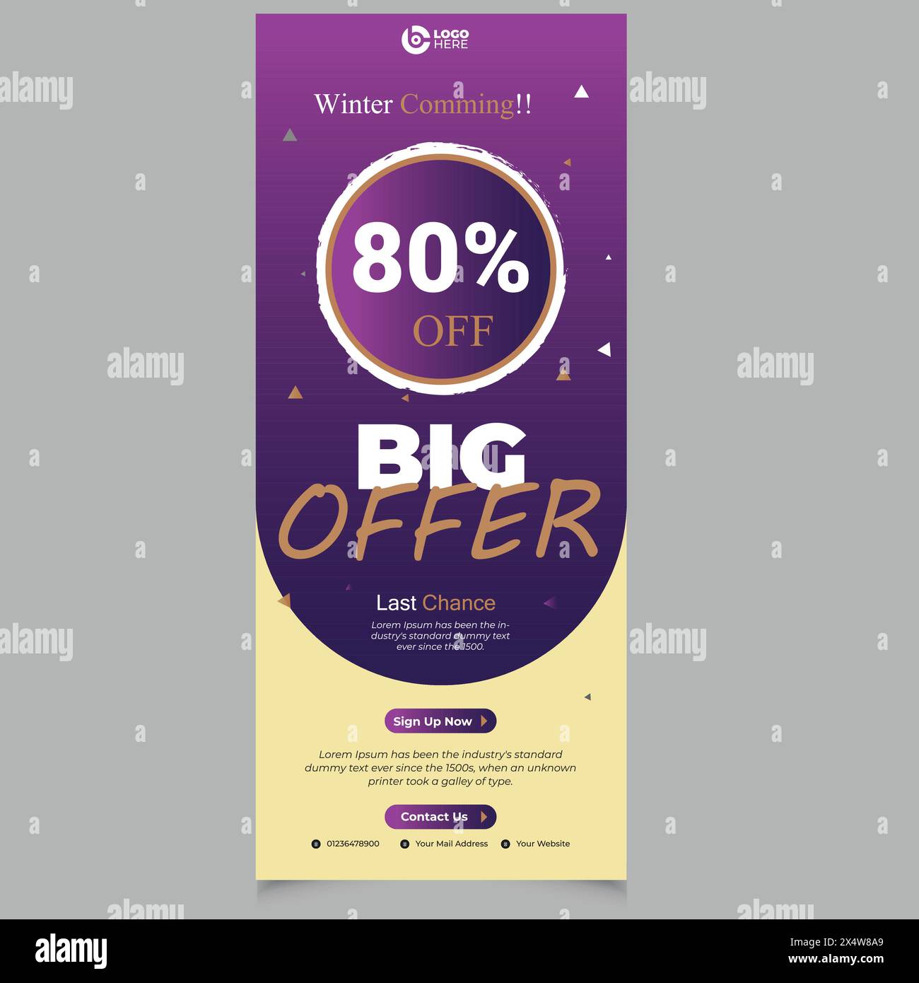 Business-Zusammenfassung. Präsentation und Broschüre. Vektorabbildung. Banner Ständer Vorlage Design Immobilien Roll-up oder Pull-up Banner Design Vorlage Stock Vektor