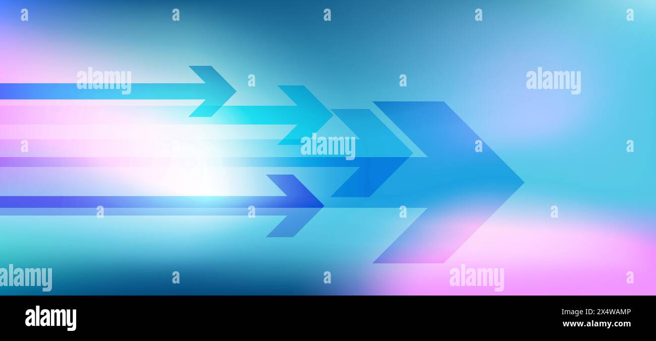 Geschwindigkeit, Richtungspfeile, abstrakter Hintergrund, Website-Header-Vorlage Stock Vektor