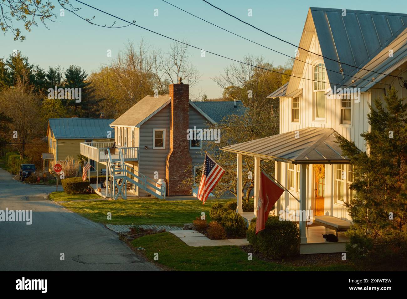 Häuser in Rhinecliff, New York Stockfoto