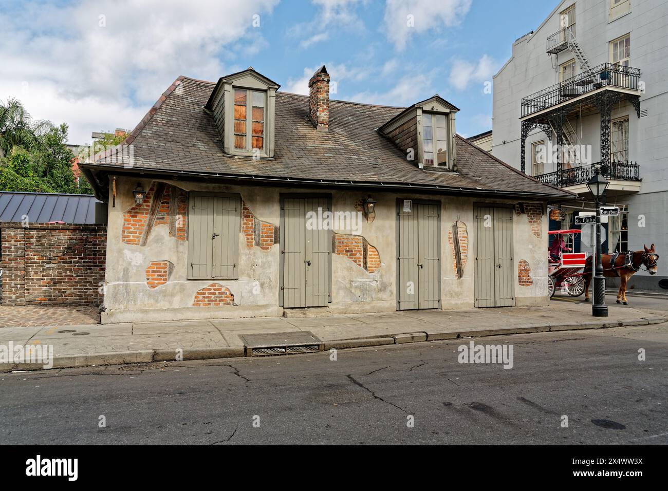 Lafitte's Blacksmith Shop Bar in der Bourbon Street, New Orleans Stockfoto