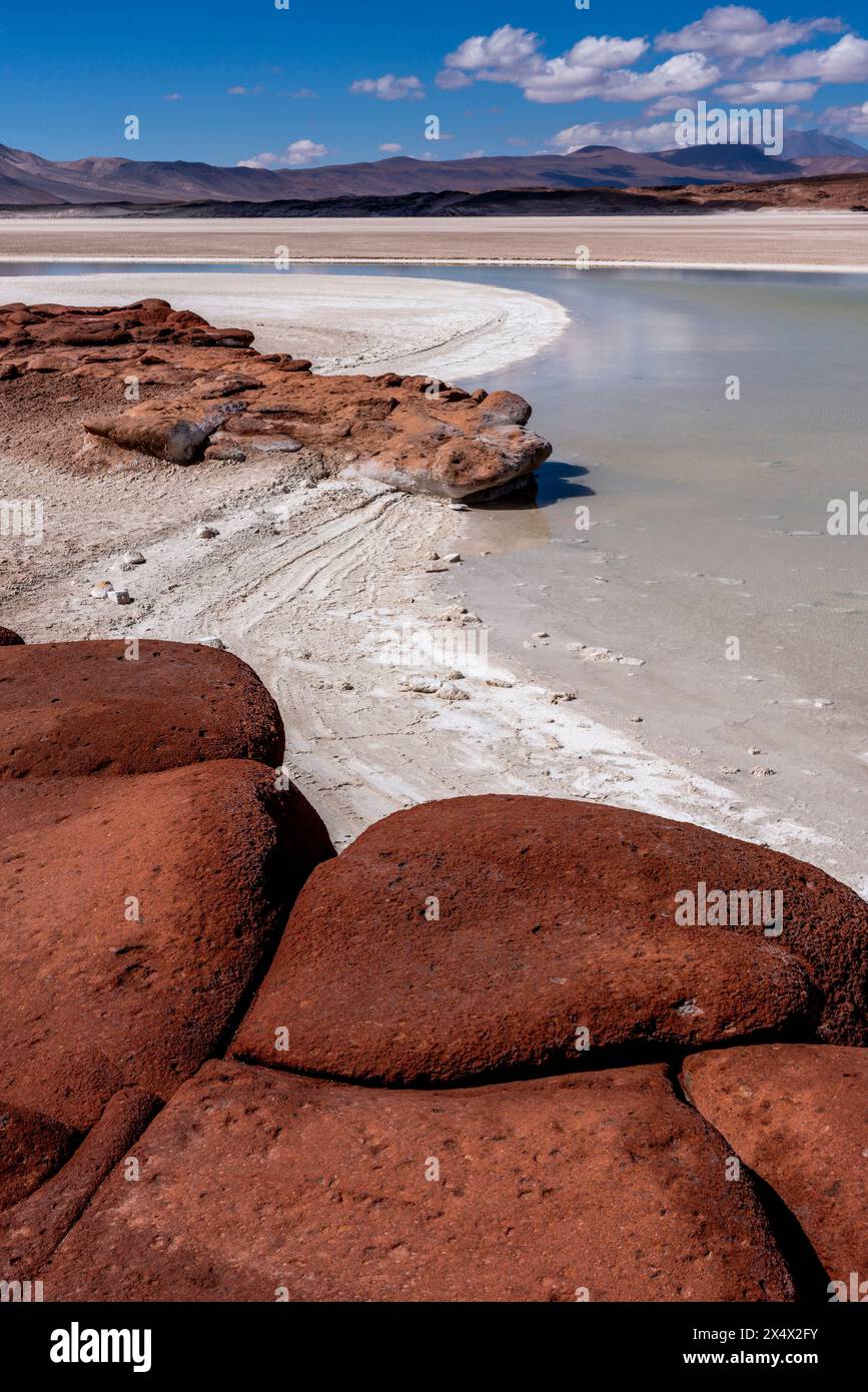 Piedras Rojas (Rote Steine), in der Nähe von San Pedro de Atacama, Chile. Stockfoto