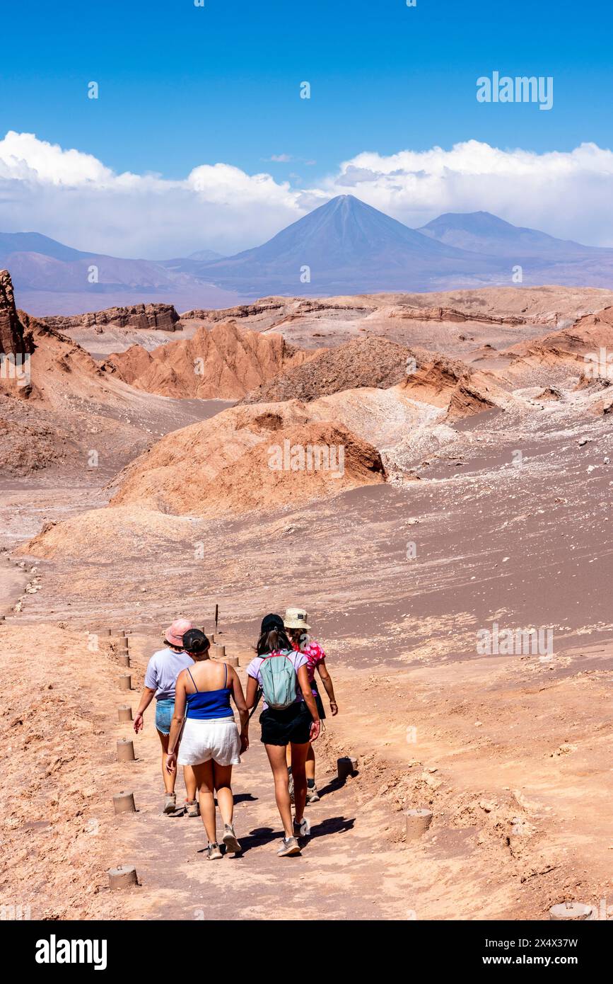 Das Tal des Mondes (Valle de La Luna), San Pedro de Atacama, Region Antofagasta, Chile. Stockfoto