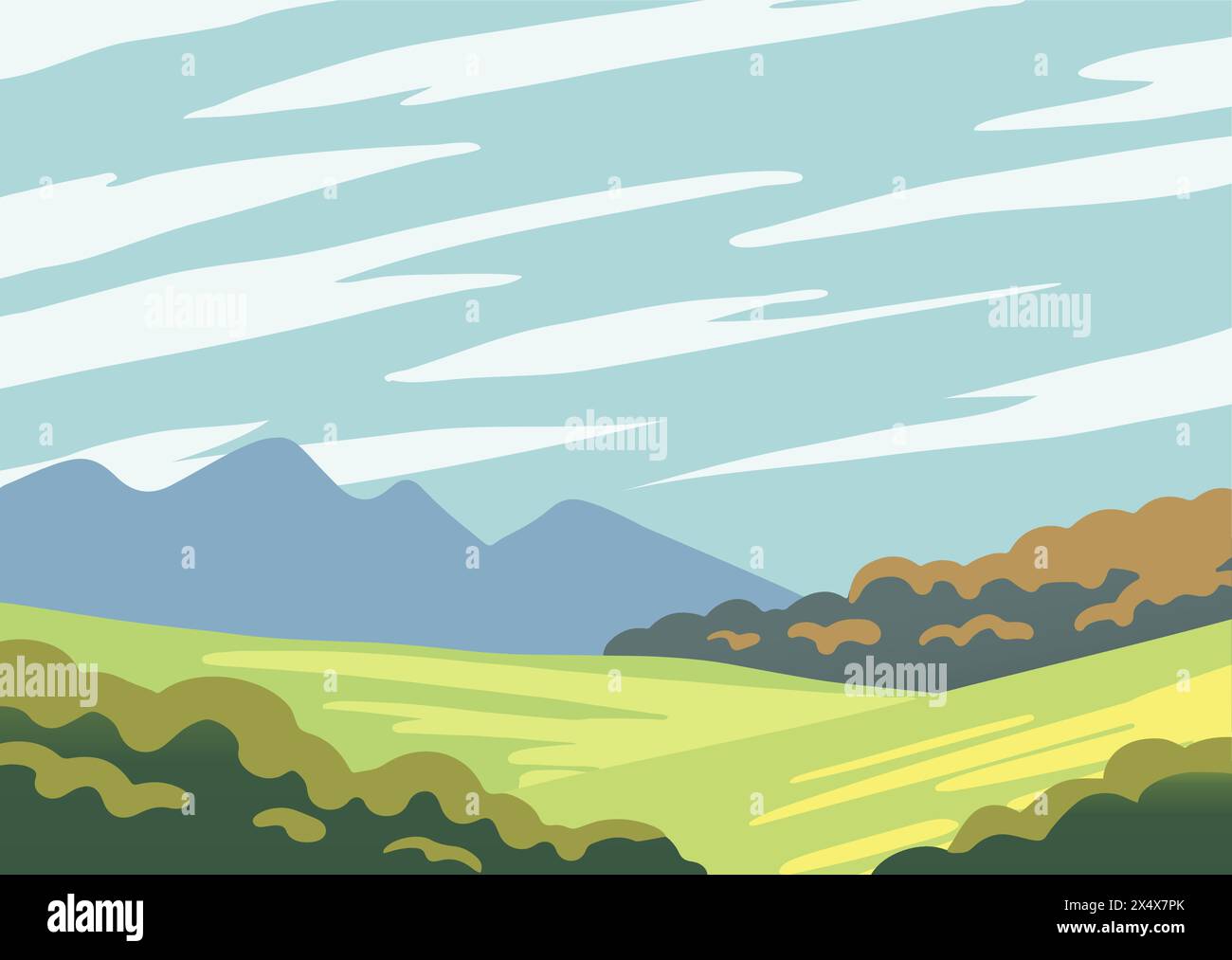 Sommerlandschaft der Natur Stock Vektor