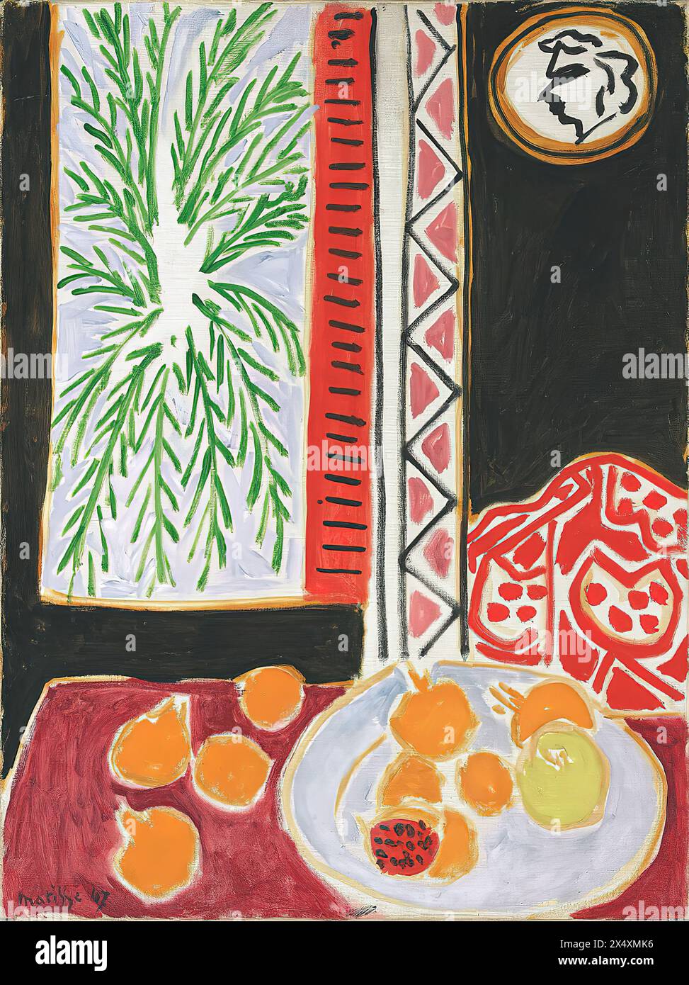 Henri Matisse (1869-1954), Nature morte aux Granades, Vence, 1947, Öl auf Leinwand, 80 x 60 cm Stockfoto