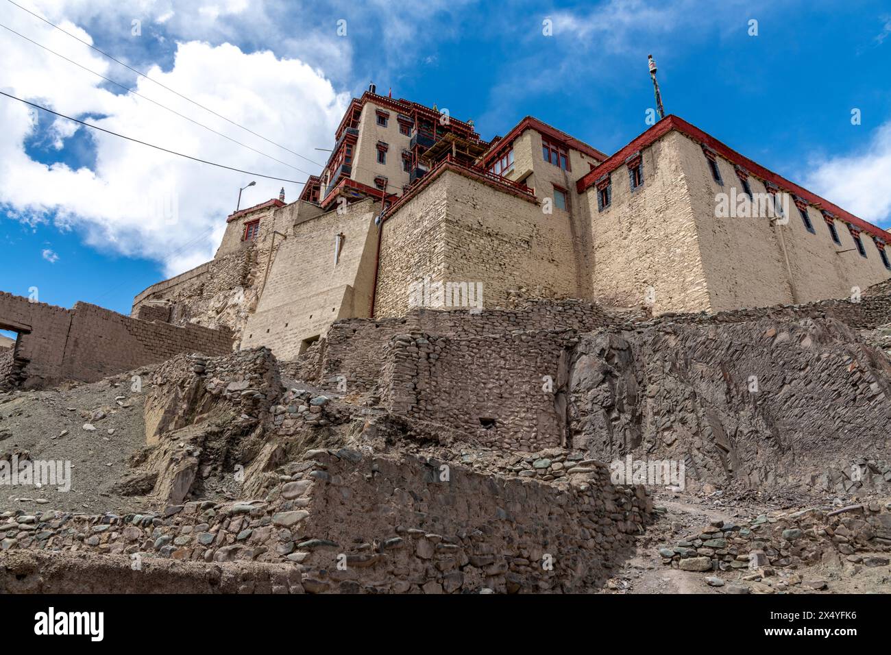 Historisches Stok Kloster in der indischen Region Ladakh bei Leh Stockfoto