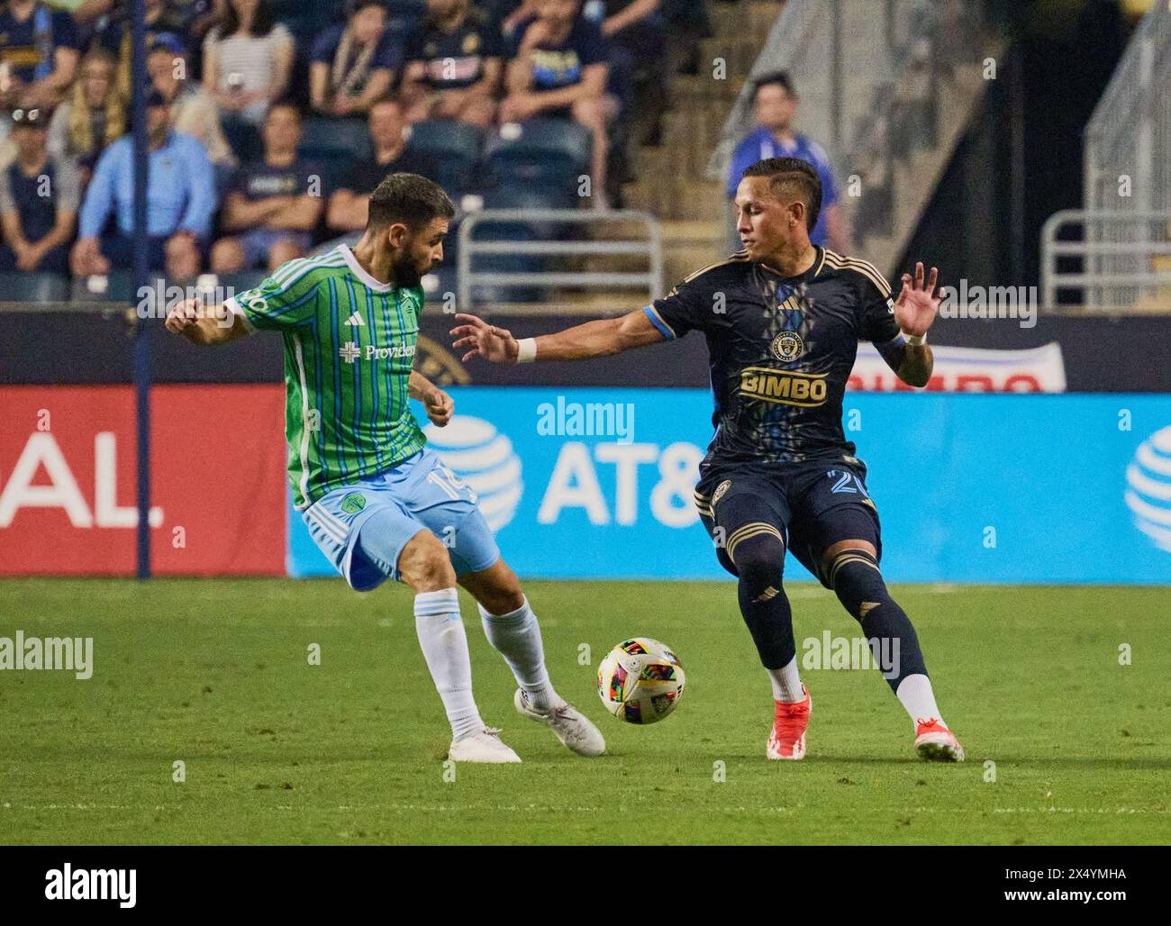 MLS-Spiel zwischen Philadelphia Union und Seattle Sounders FC im Subaru Park. Stockfoto