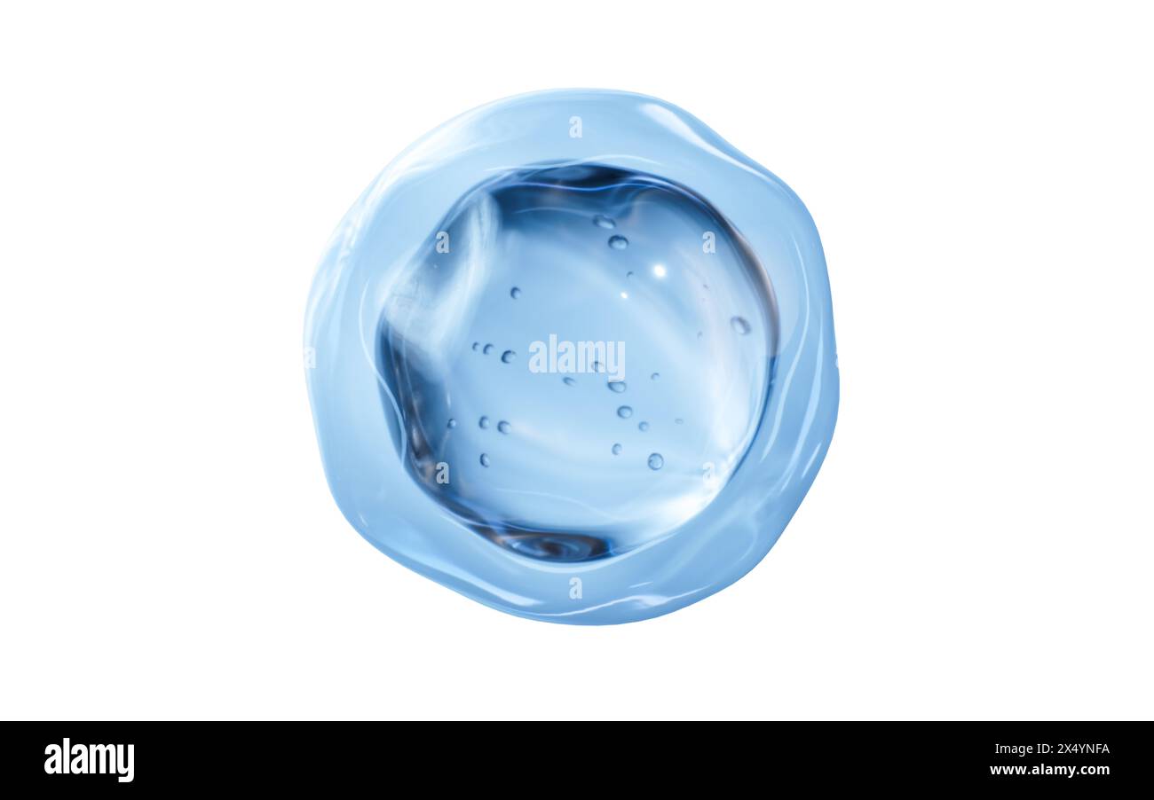 Biologischer Zellhintergrund, Hautpflege und biomedizinisches Konzept, 3D-Rendering. 3D-Abbildung. Stockfoto