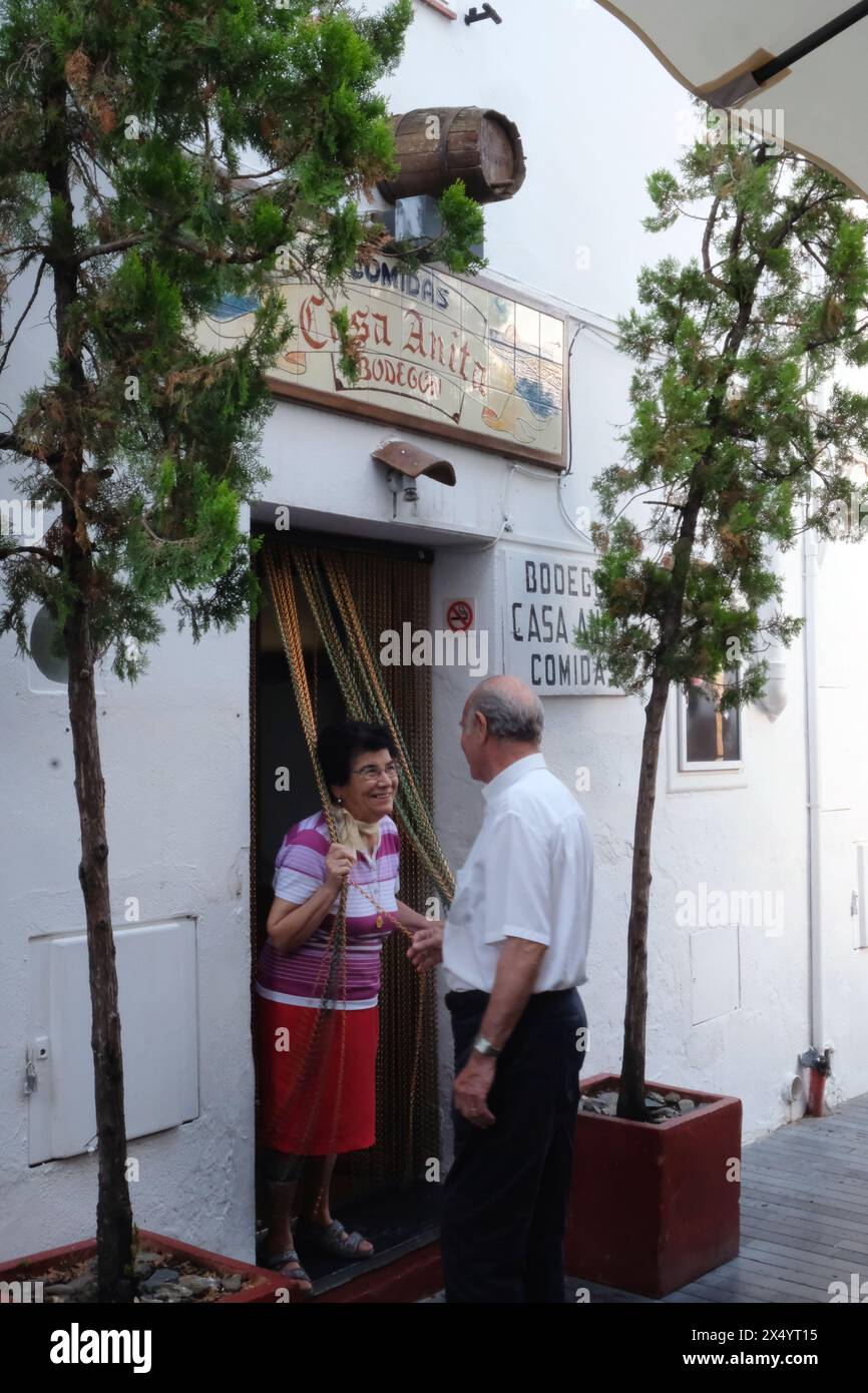 spanien costa brava cadaques casa anita Restaurant typische Tradition Stockfoto