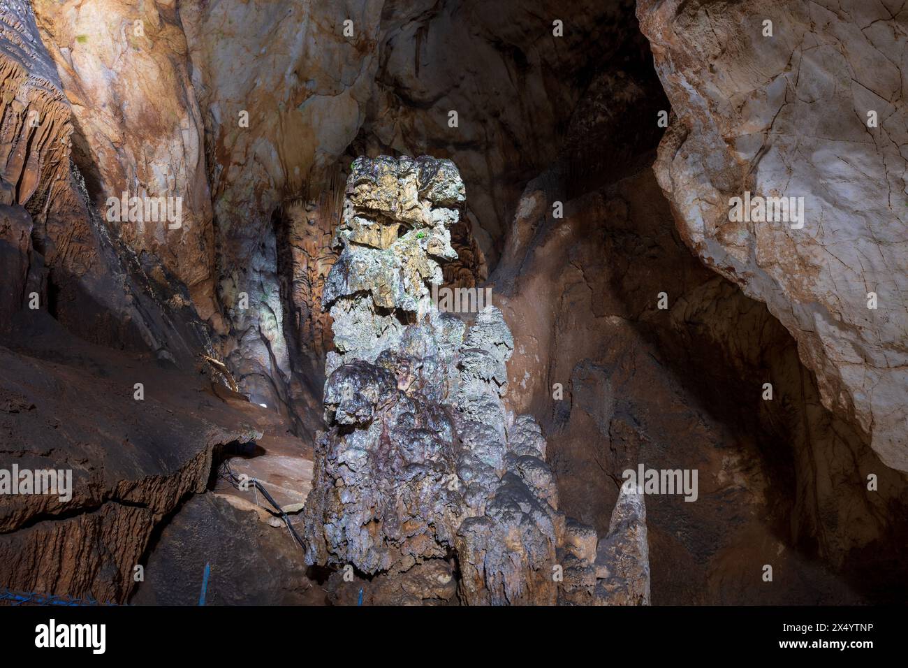 Akiyoshido Höhle. Eine Höhle im Akiyoshidai Quasi-Nationalpark, Yamaguchi, Japan. Stockfoto