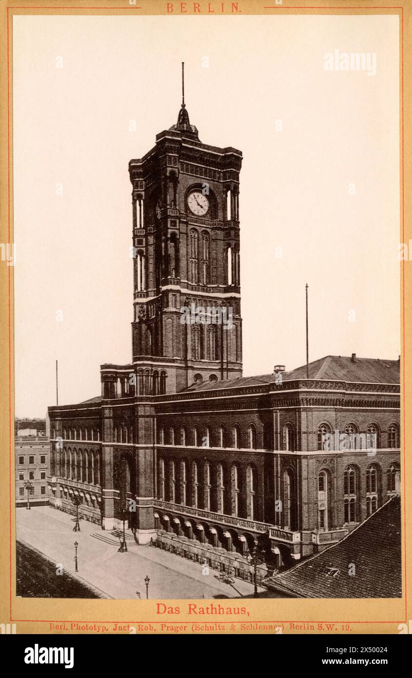 Geografie / Reisen, Deutschland, Berlin, Altstadt, Rotes Rathaus, Bild aus dem Leporello ' Berlin ', das URHEBERRECHT DES KÜNSTLERS MUSS NICHT GELÖSCHT WERDEN Stockfoto