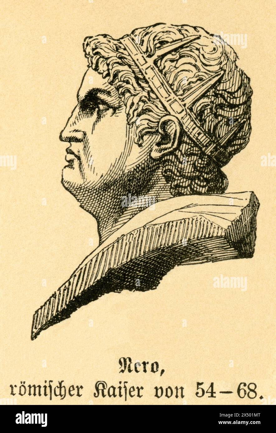 Nero, römischer Kaiser, das URHEBERRECHT DES KÜNSTLERS MUSS NICHT GELÖSCHT WERDEN Stockfoto