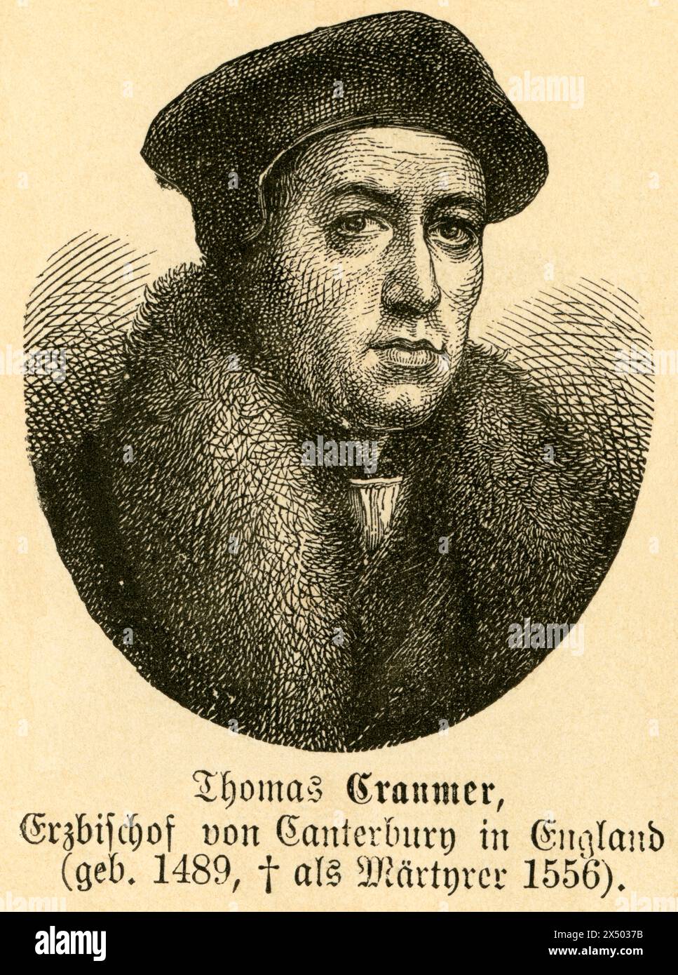 Thomas Cranmer, Erzbischof von Canterbury, das URHEBERRECHT DES KÜNSTLERS MUSS NICHT GELÖSCHT WERDEN Stockfoto