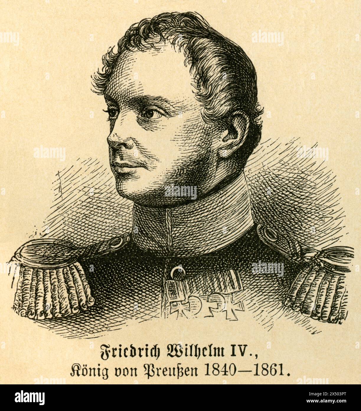Friedrich Wilhelm IV. Von Preußen, das URHEBERRECHT DES KÜNSTLERS IST NICHT ZU LÖSCHEN Stockfoto
