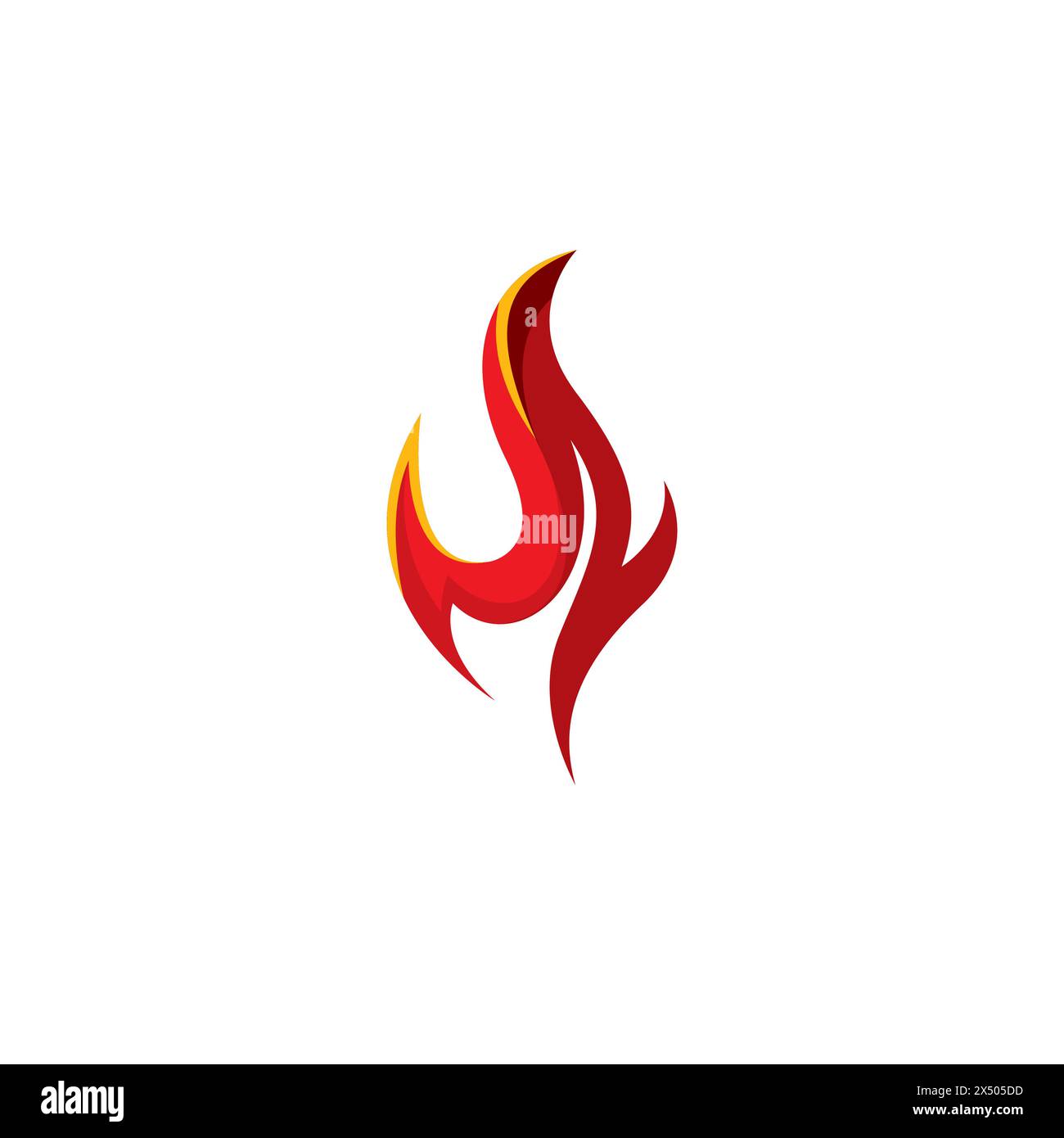 Feuer-Logo-Vektor-Illustration, Feuer-Hintergrund. Flammenvektor Stock Vektor
