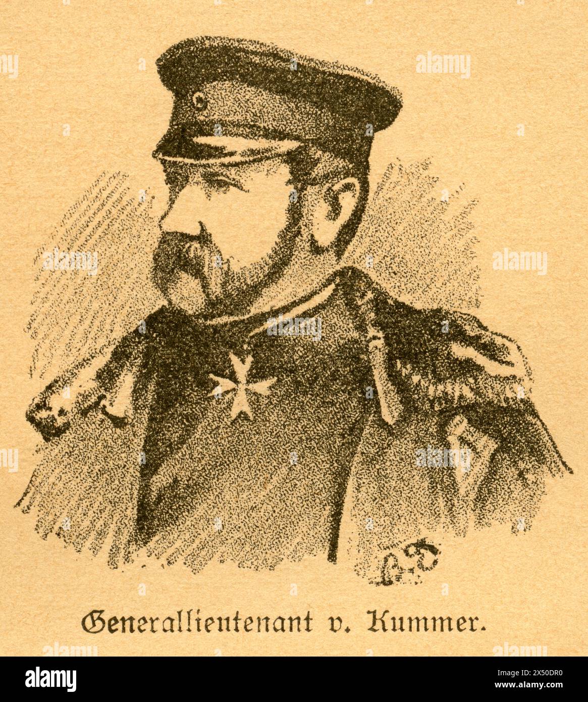 Ferdinand (?) Von Kummer, preußischer General der Infanterie, Porträt, Deutschland, Niedersachsen, Hannover, DAS URHEBERRECHT DES KÜNSTLERS MUSS NICHT GELÖSCHT WERDEN Stockfoto