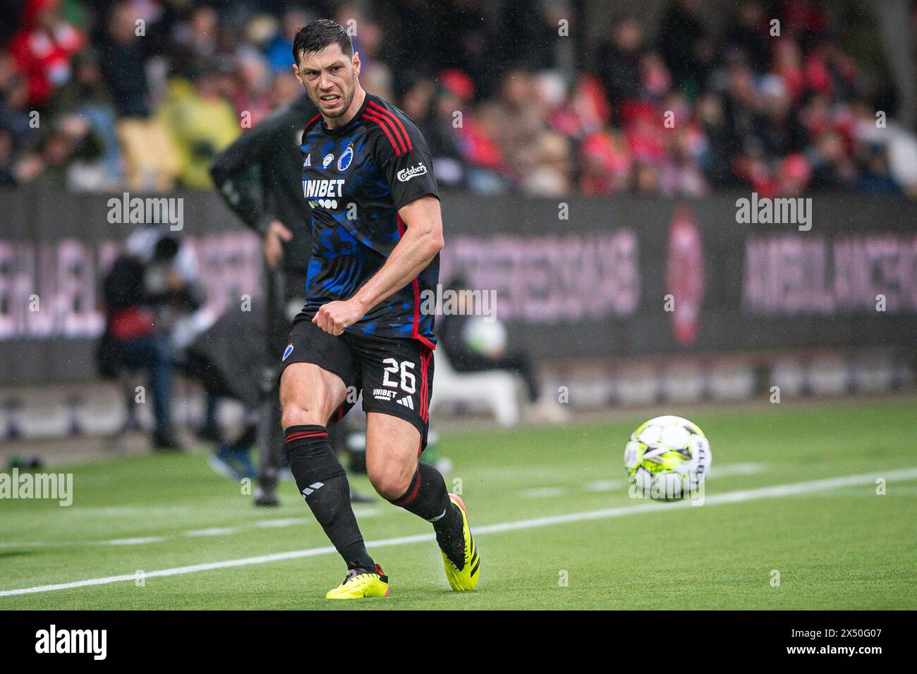 Silkeborg, Dänemark. Mai 2024. Scott McKenna (26) vom FC Kopenhagen wurde während des 3F Superliga-Spiels zwischen Silkeborg IF und FC Kopenhagen im Jysk Park in Silkeborg gesehen. (Foto: Gonzales Foto - Morten Kjaer). Stockfoto