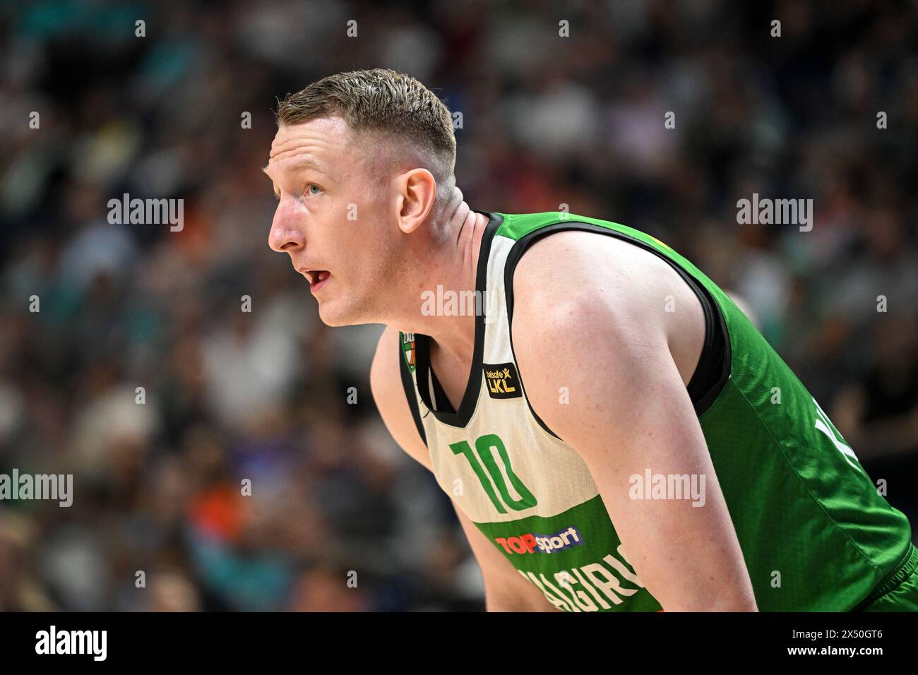 05.05.2024. In der litauischen Basketballliga ("Betsafe-LKL"). Vilnius 'Wölfe Twinsbet' - Kaunas 'Žalgiris' - 93:97. Stockfoto