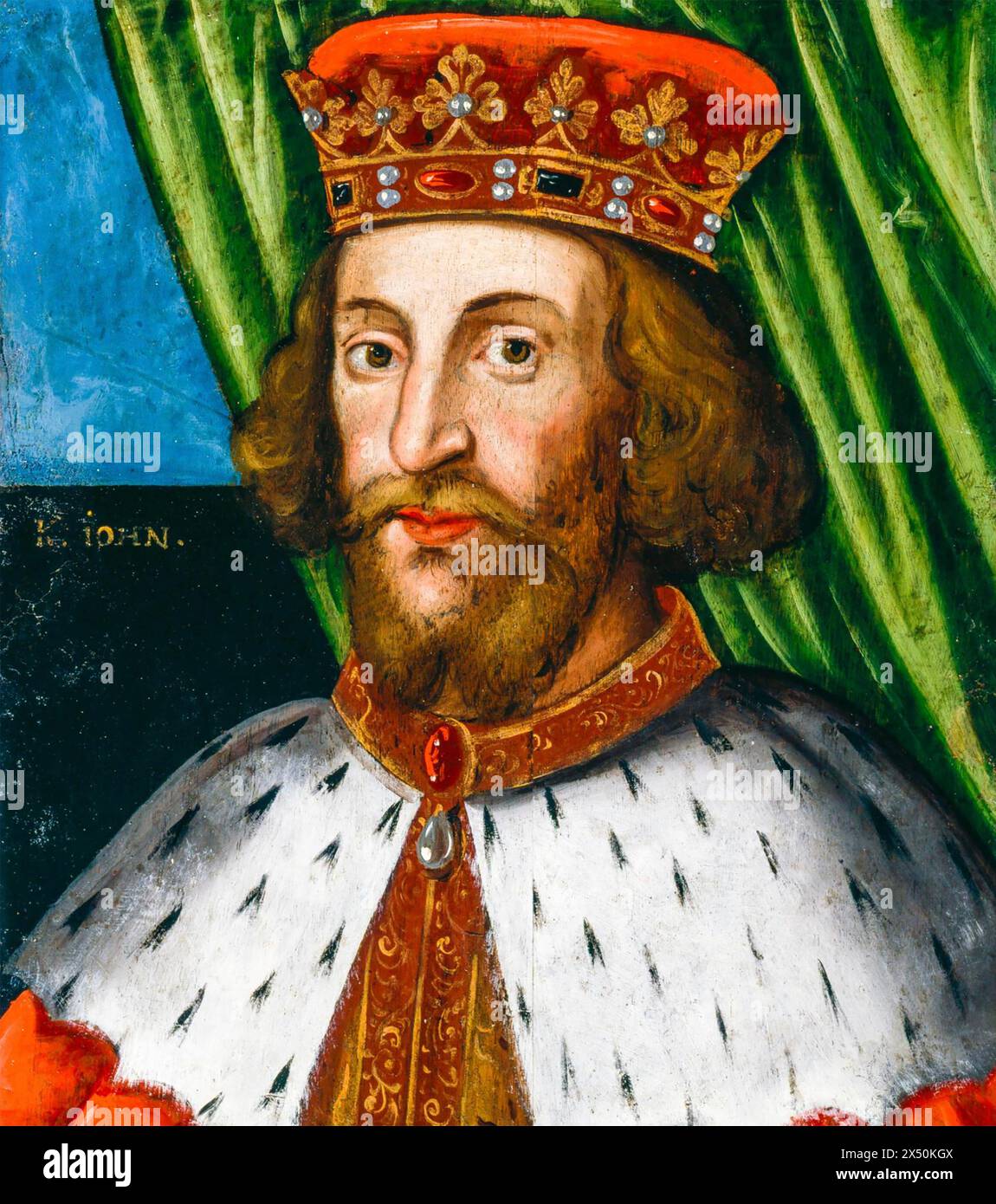 JOHN, KÖNIG VON ENGLAND (1166–1216) postum Porträt in der Dulwich Art Gallery Stockfoto