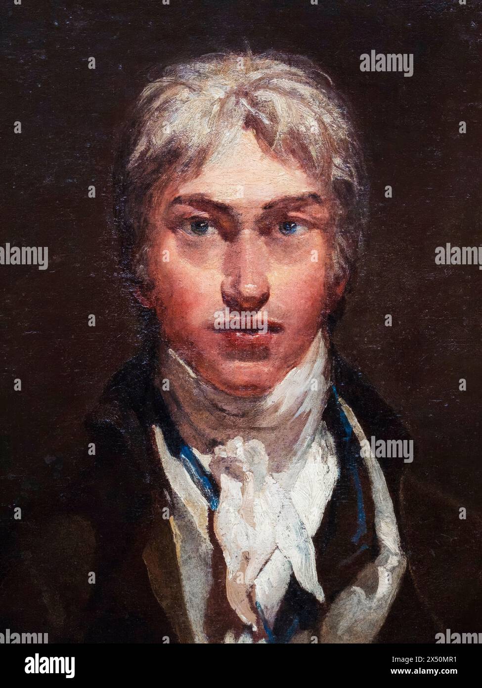 JMW Turner (1775–1851), Selbstporträtgemälde des englischen romantischen Malers Joseph Mallord William Turner, Öl auf Leinwand um 1799 Stockfoto