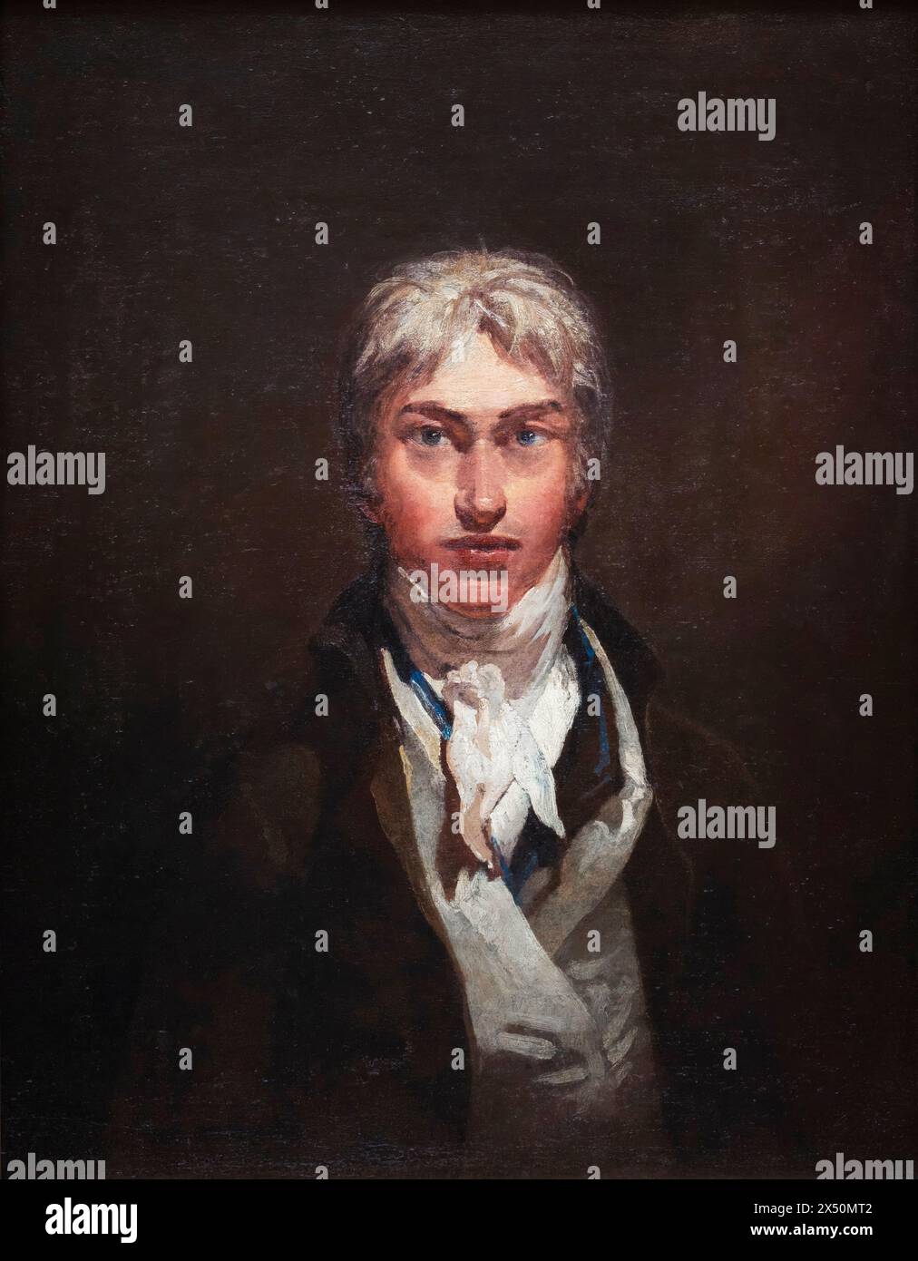 Joseph Mallord William Turner (1775–1851), Selbstporträtgemälde des englischen romantischen Malers JMW Turner, Öl auf Leinwand um 1799 Stockfoto