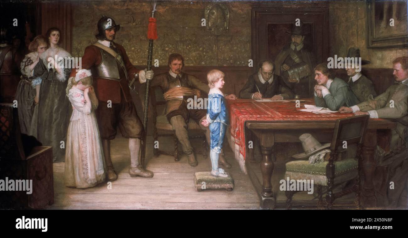 William Frederick Yeames, und wann hast du zuletzt deinen Vater gesehen?, Ölgemälde auf Leinwand, 1878 Stockfoto