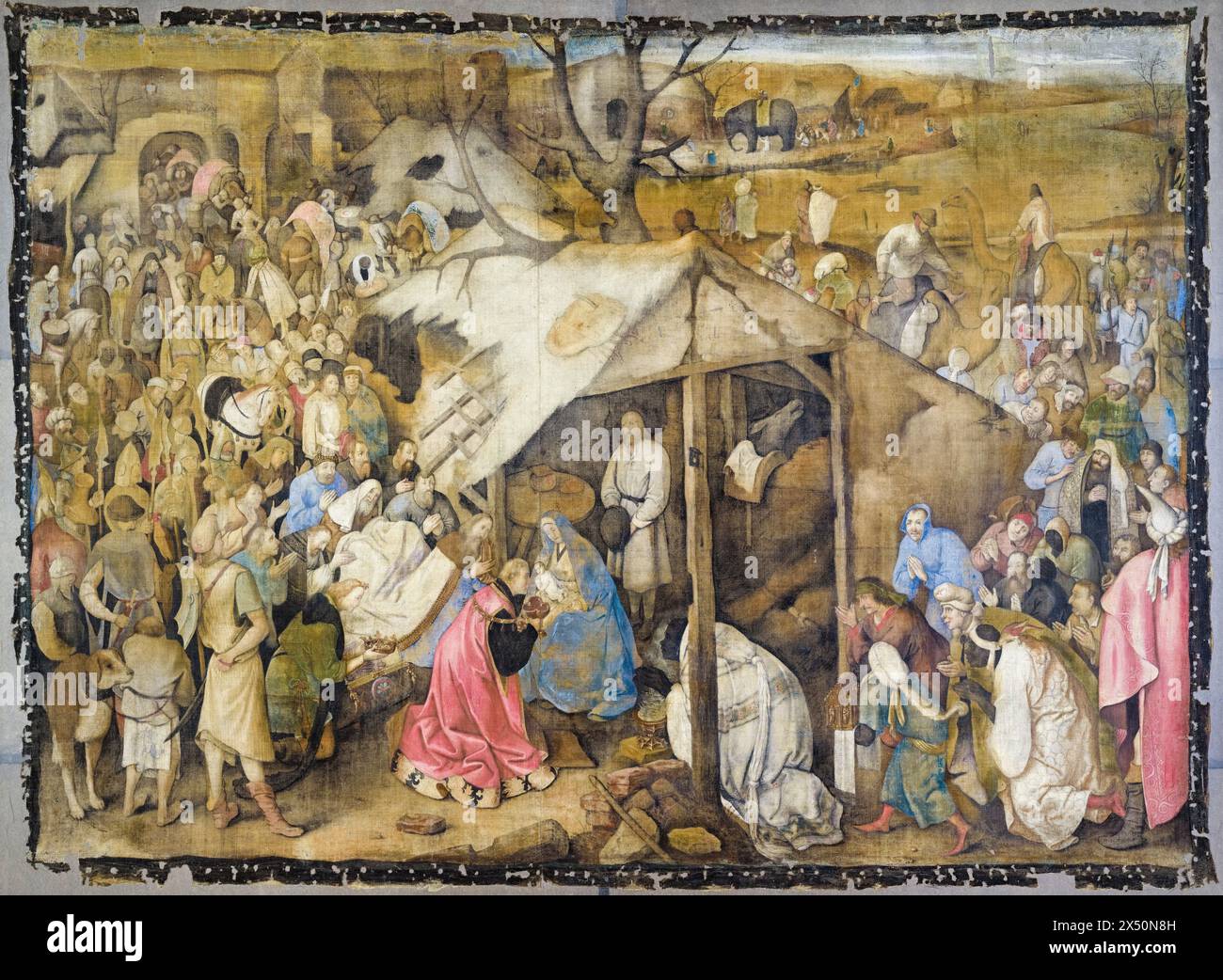 Pieter Brueghel der ältere, die Anbetung der Könige, Malerei in Tempera auf Leinwand, vor 1569 Stockfoto Pieter Brueghel der ältere, die Anbetung der Könige, Malerei in Tempera auf Leinwand, vor 1569 Stockfoto