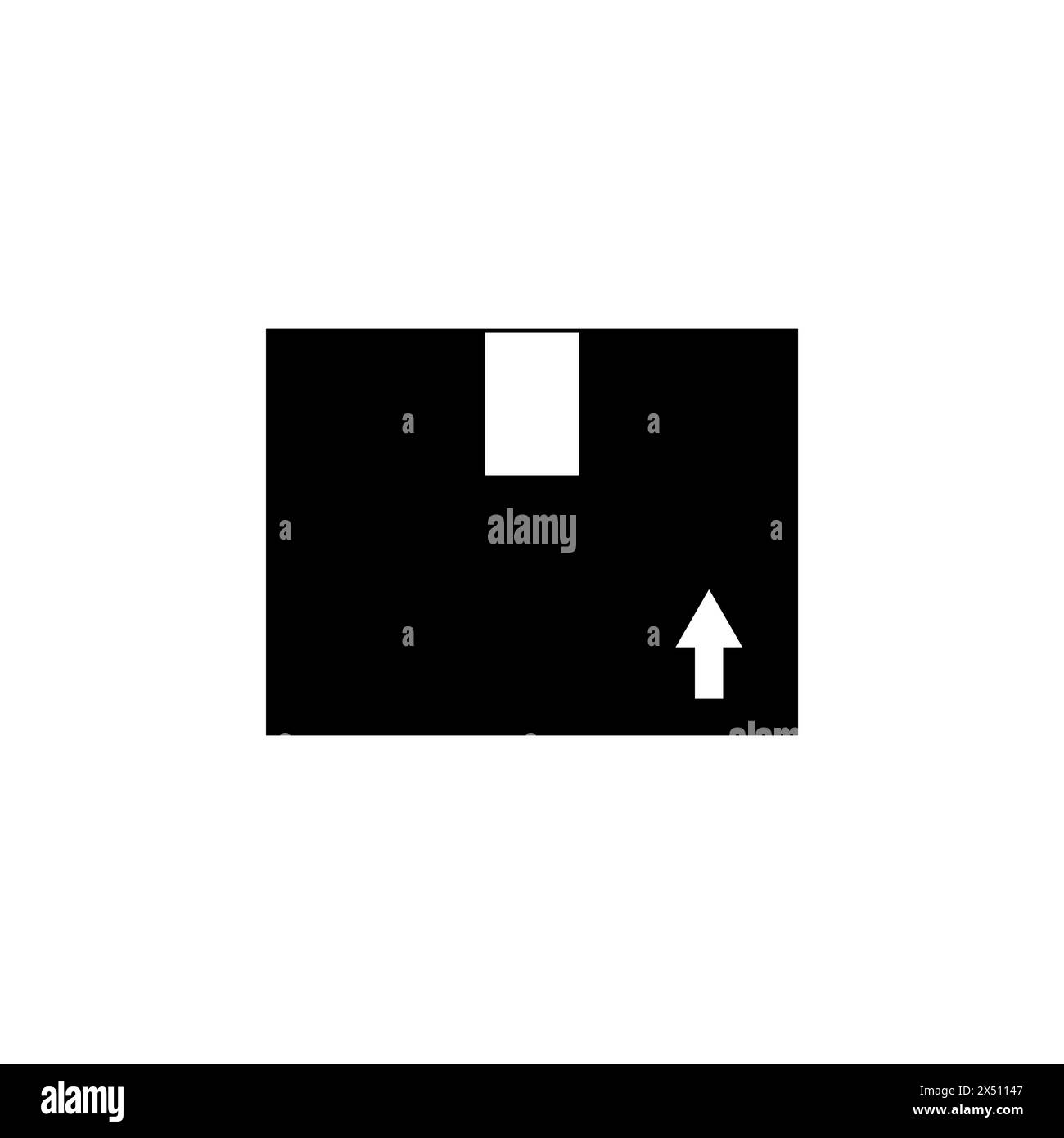 Symbol für flaches Vektor der Verpackungsbox. Einfaches, ausgefülltes Symbol auf weißem Hintergrund. Package Box Sign Design-Vorlage für Web- und Mobile-UI-Element Stock Vektor