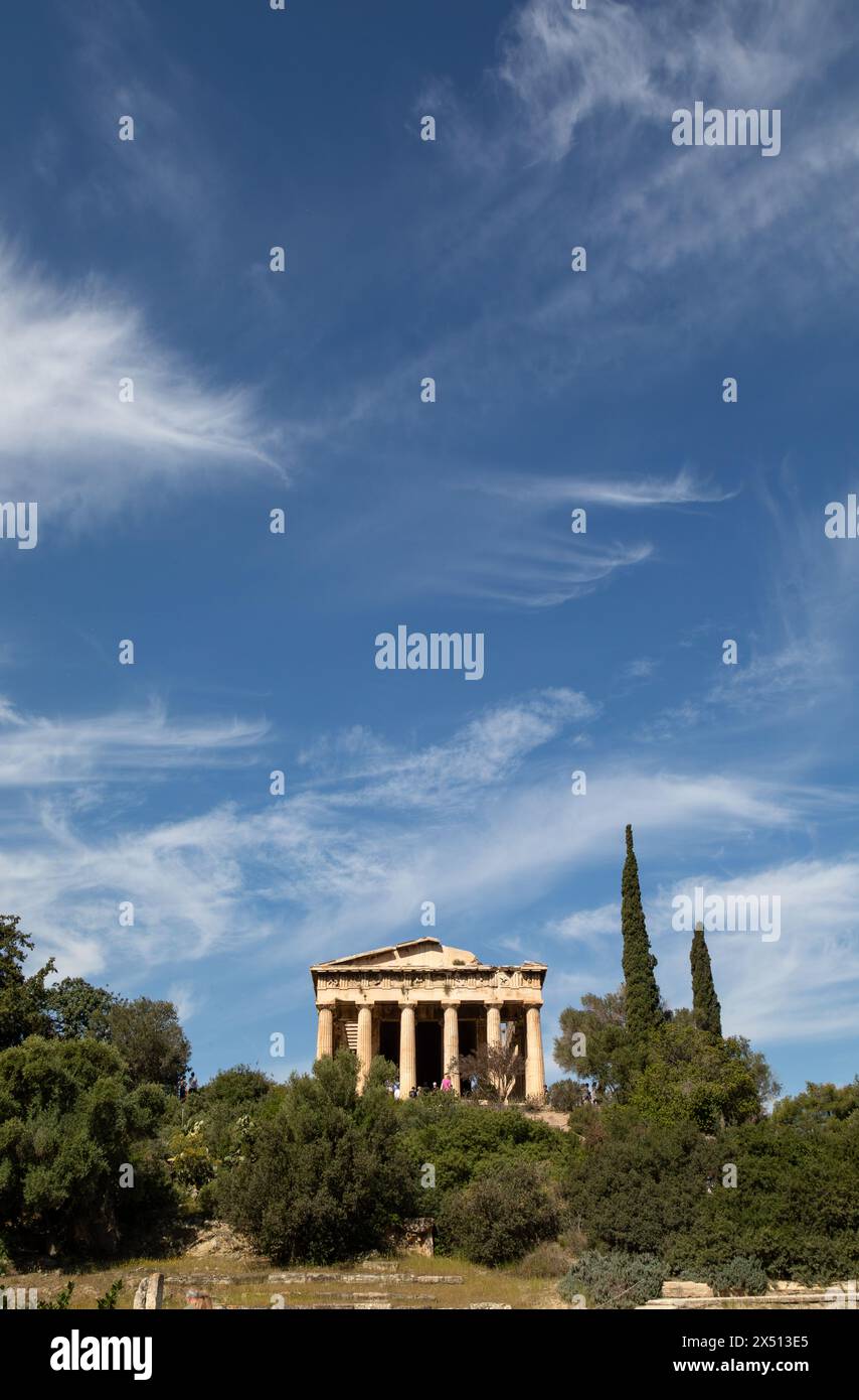 Tempel des Hepaistos, antike Agora, Athen, Griechenland. Stockfoto