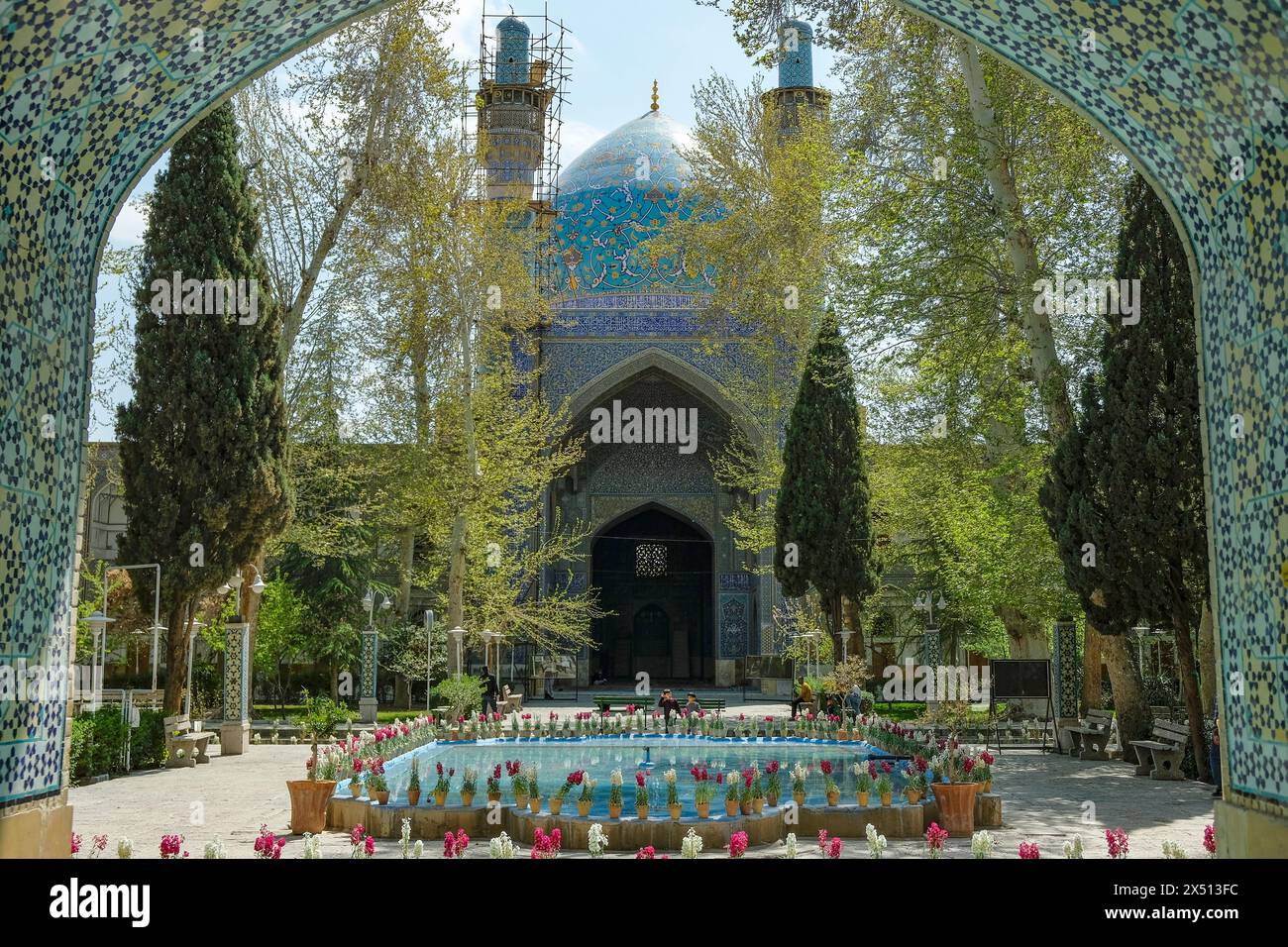 Isfahan, Iran – 1. April 2024: Madrasa Chahar Bagh, Theologische Schule Chahar Bagh in Isfahan, Iran. Stockfoto