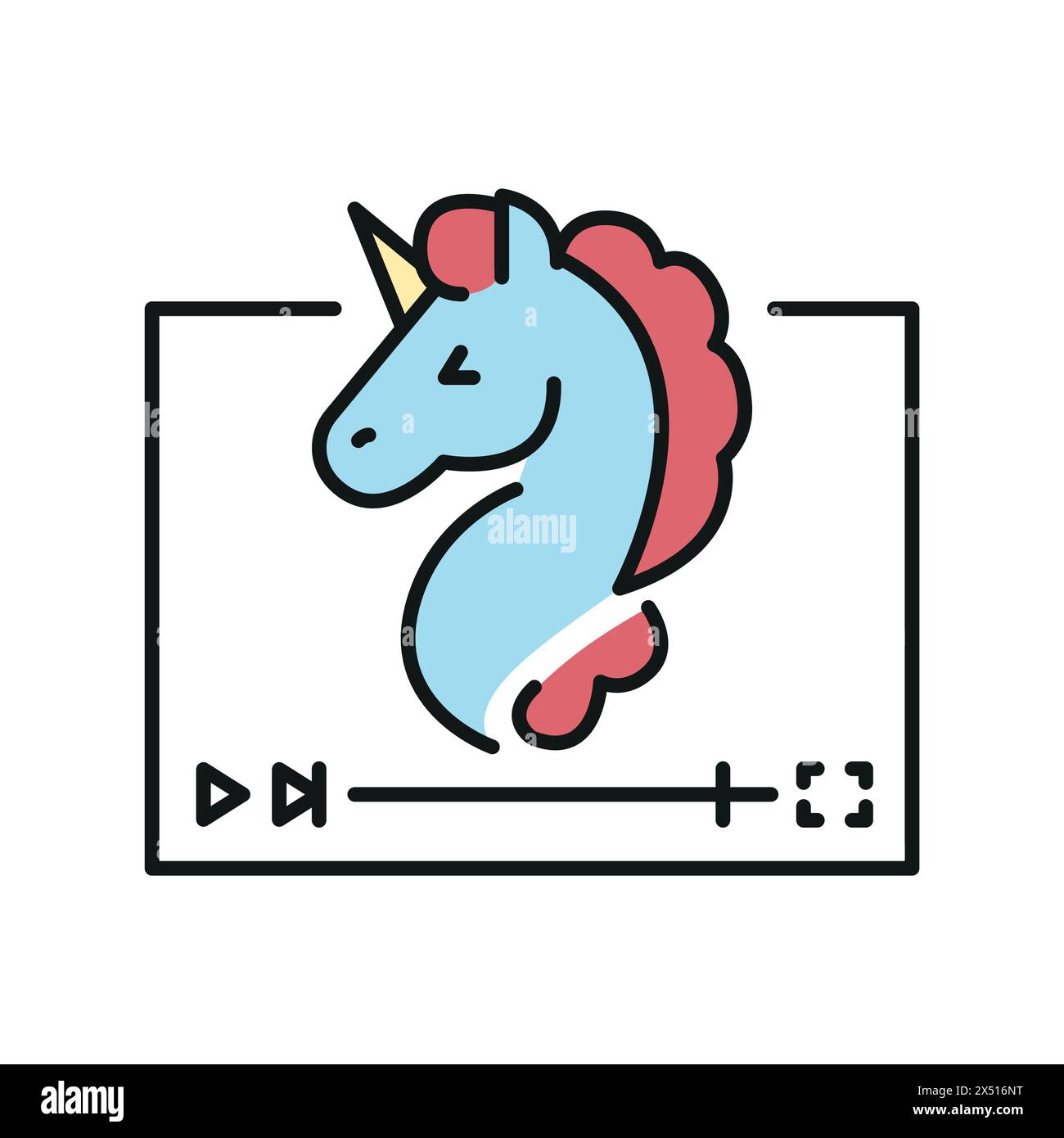 Fantasy-Genre-Linie, schwarzes Symbol. Signieren Sie für Webseite, mobile App, Schaltfläche, Logo. Schaltfläche Vektorisoliert. Bearbeitbare Kontur. Stock Vektor