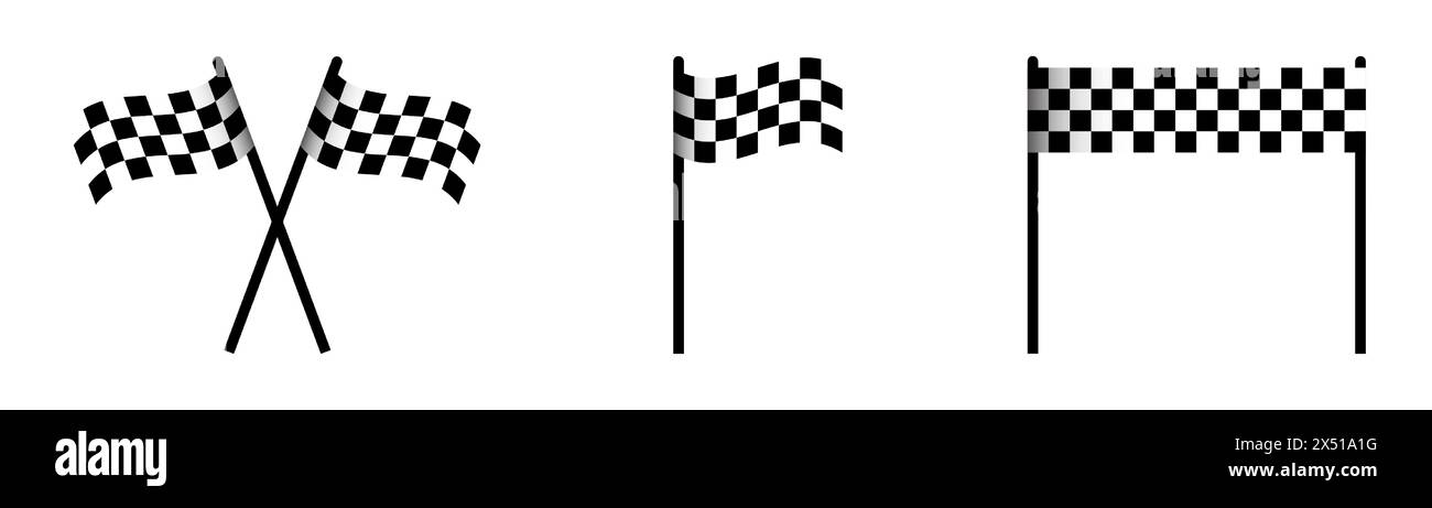 Symbol für die Rennflagge. Vektorabbildung Stock Vektor