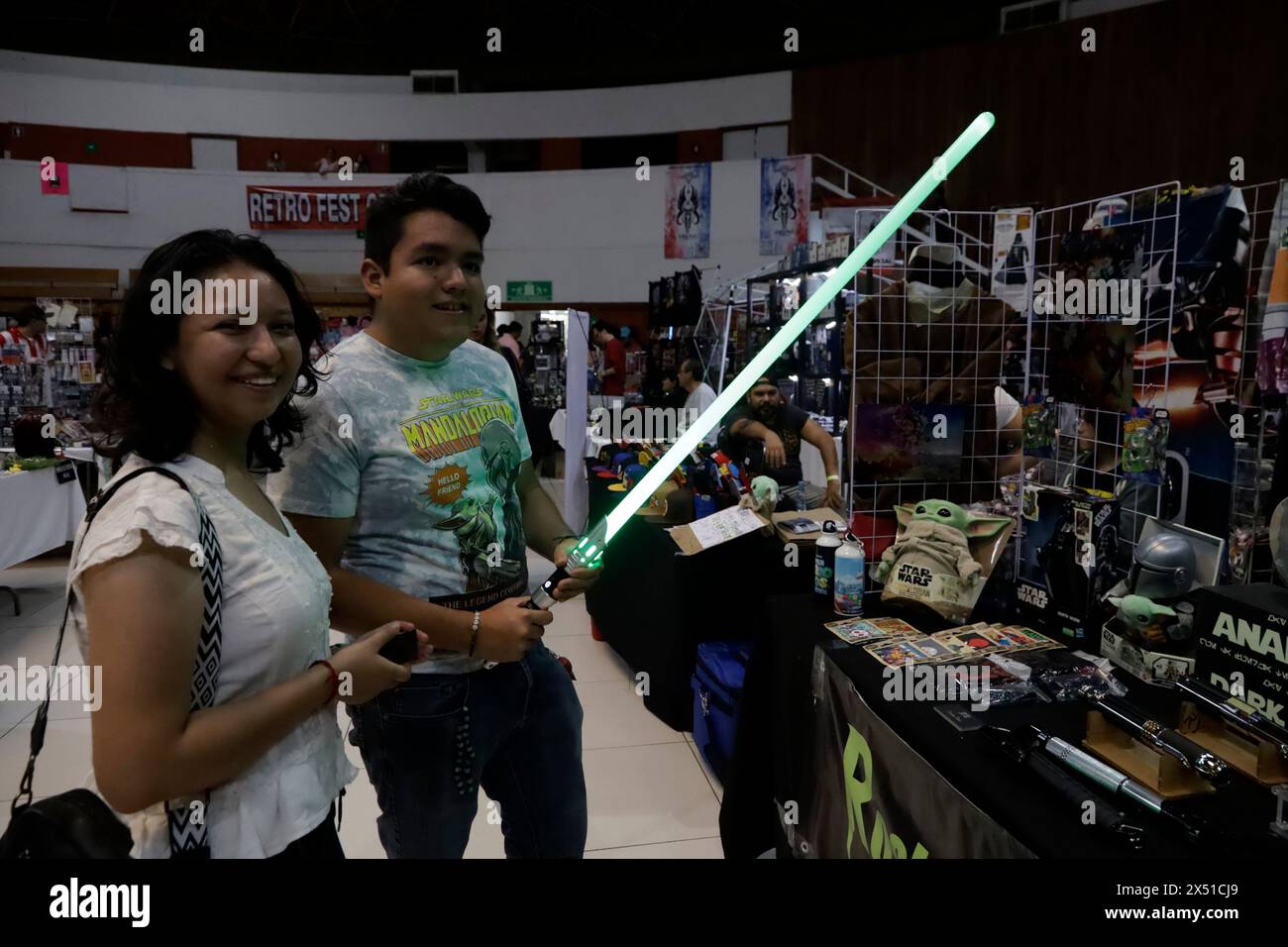Nicht exklusiv: Eine Person, die sich als einer der Star Wars Charaktere auszeichnet, nimmt an der CDMX-Konferenz des Reto fest Teil, um den World Star Wars Day im zu feiern Stockfoto