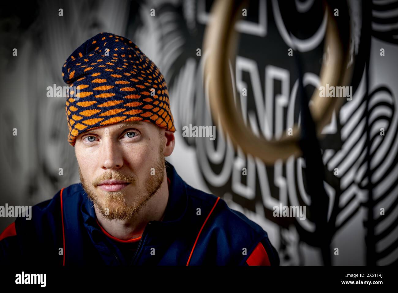 AMSTERDAM - Porträt von Menno van Gorp, Mitglied des Dutch Breaking Teams. Er hofft, sich für die Breakdance-Sektion bei den Olympischen Spielen in Prijs zu qualifizieren. ANP ROBIN UTRECHT Stockfoto