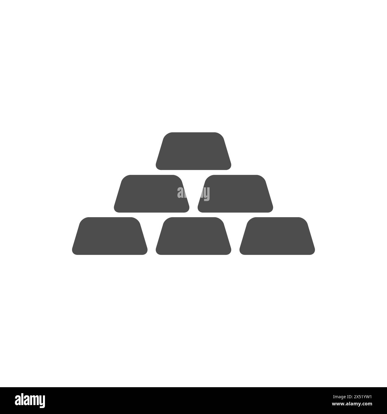 Glyphen-Vektor-Symbol für Goldbarren Stock Vektor