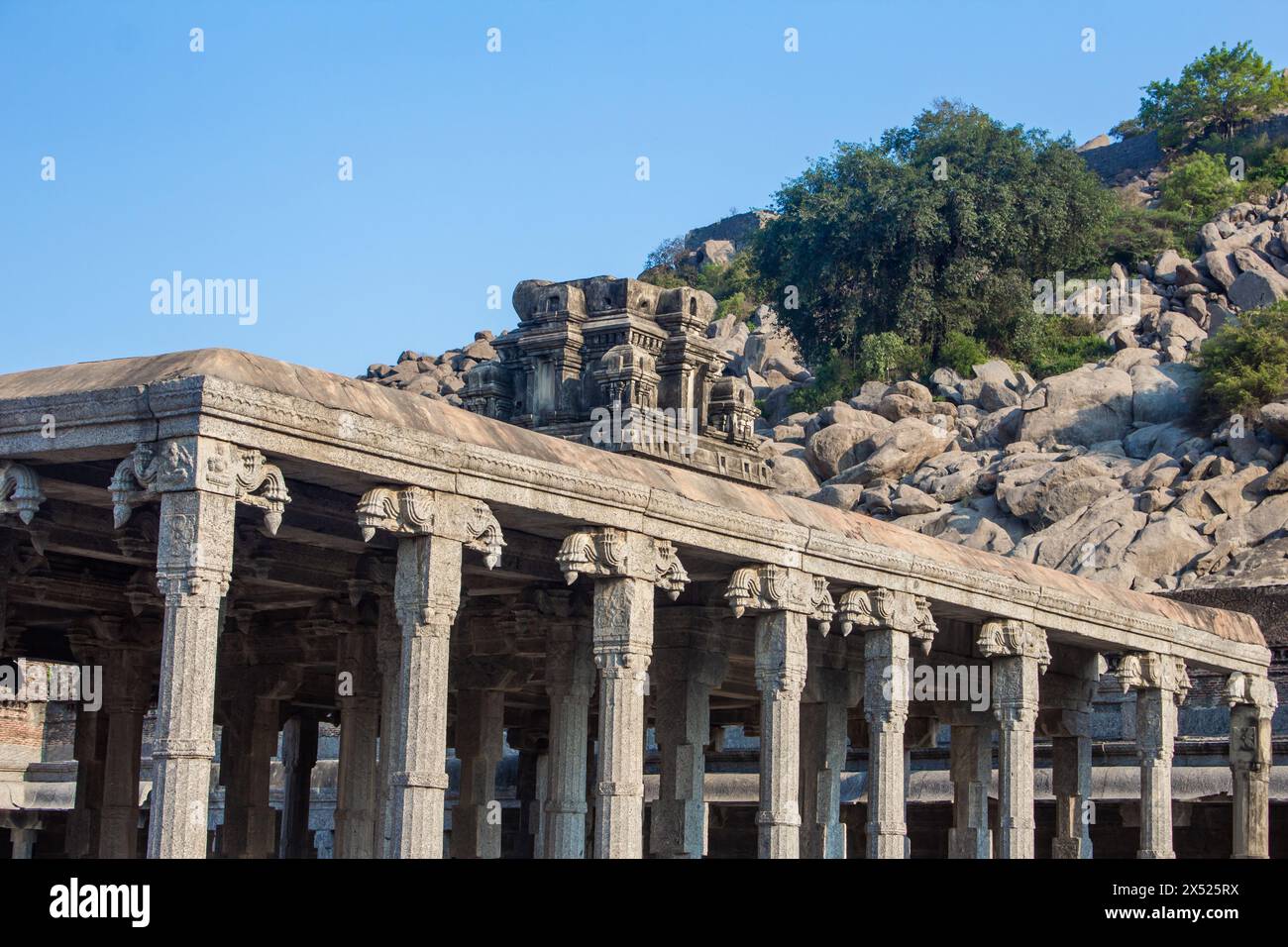 Gingee Venkataramana Tempel im Gingee Fort Complex, Villupuram District, Tamil Nadu, Indien. Stockfoto